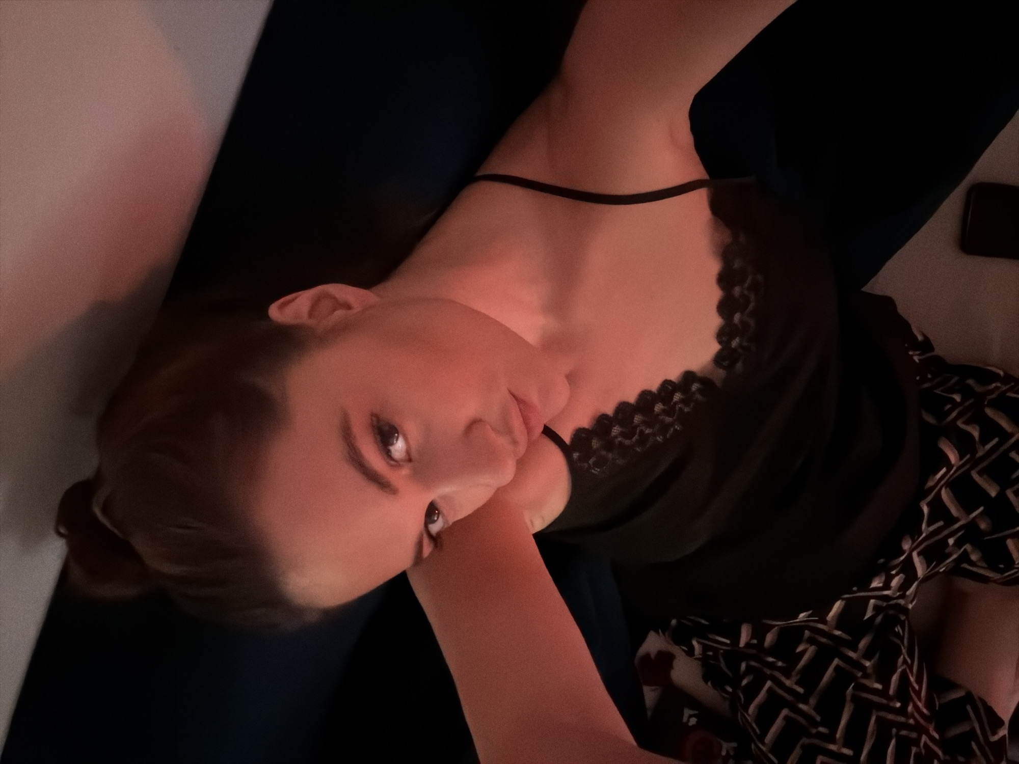 Woman photographed indoors in Belgrade residential setting