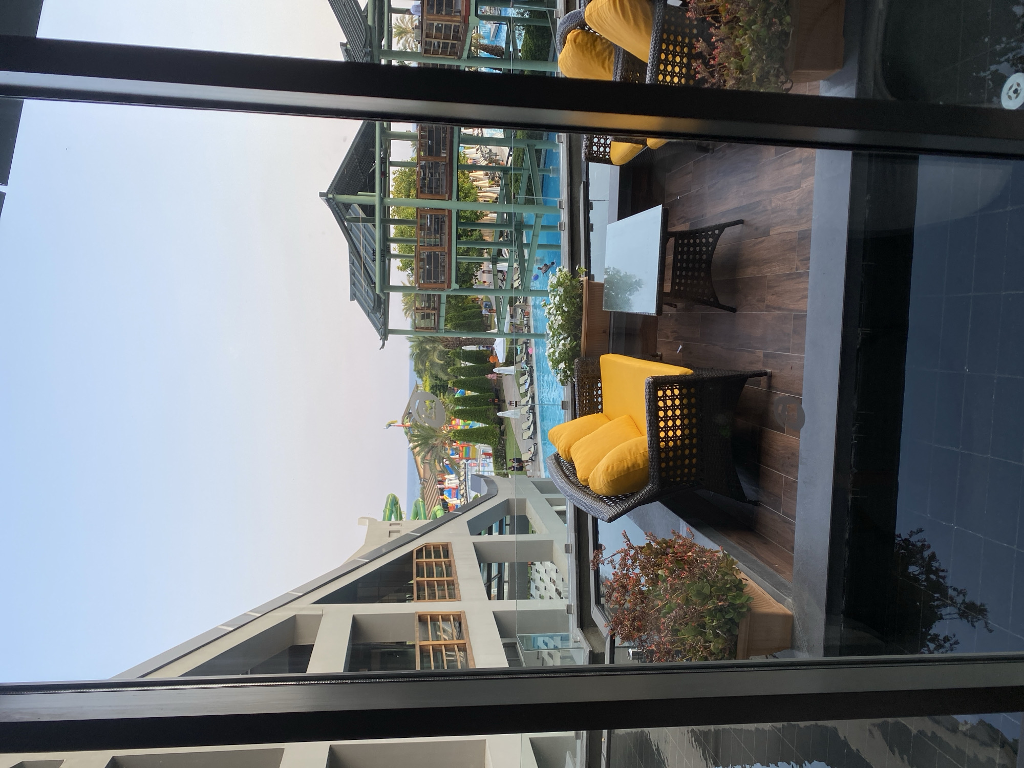 Afternoon at a resort in Aksu, poolside and indoors
