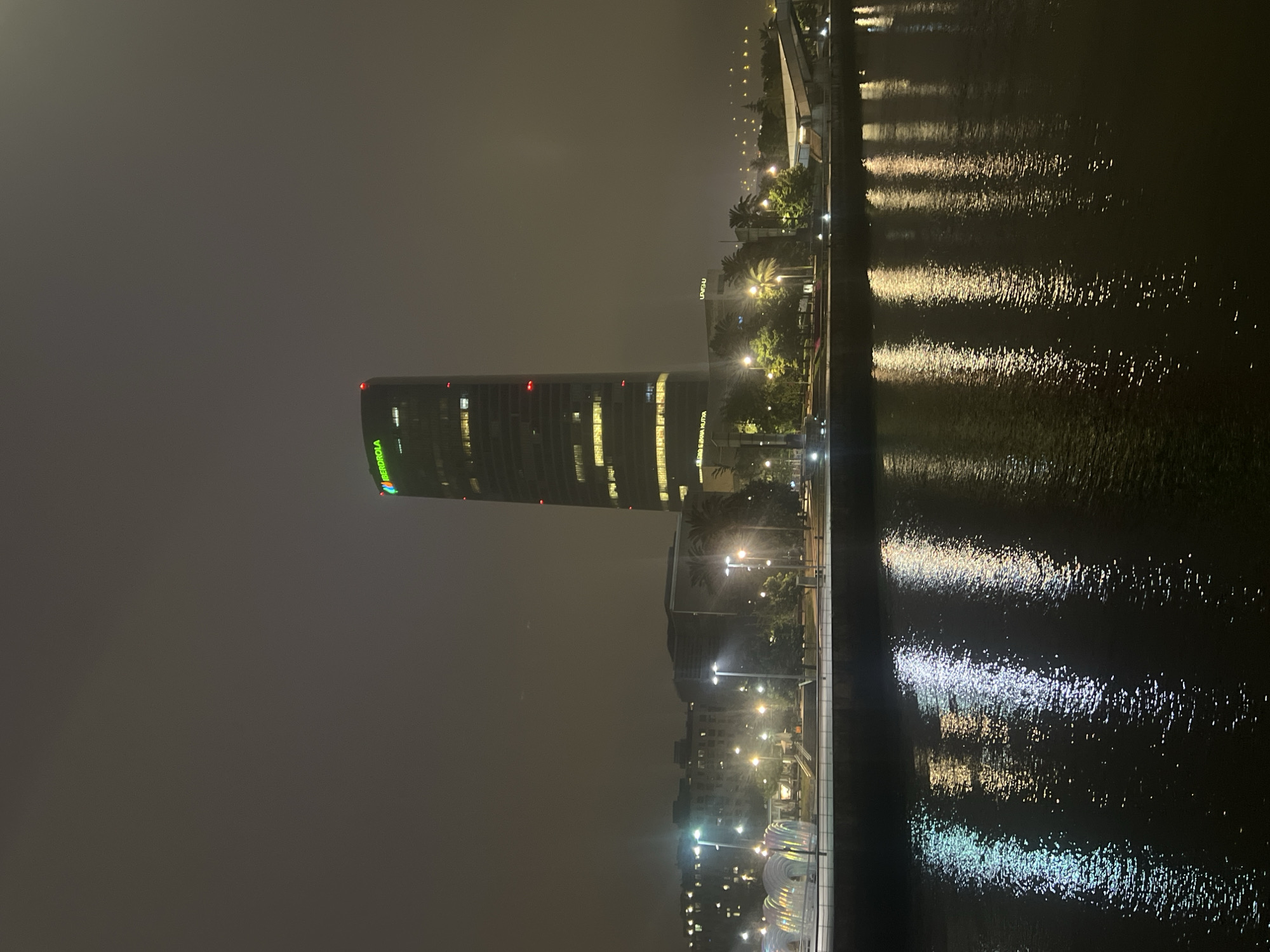 Bilbao's Guggenheim district at night, art installations and all