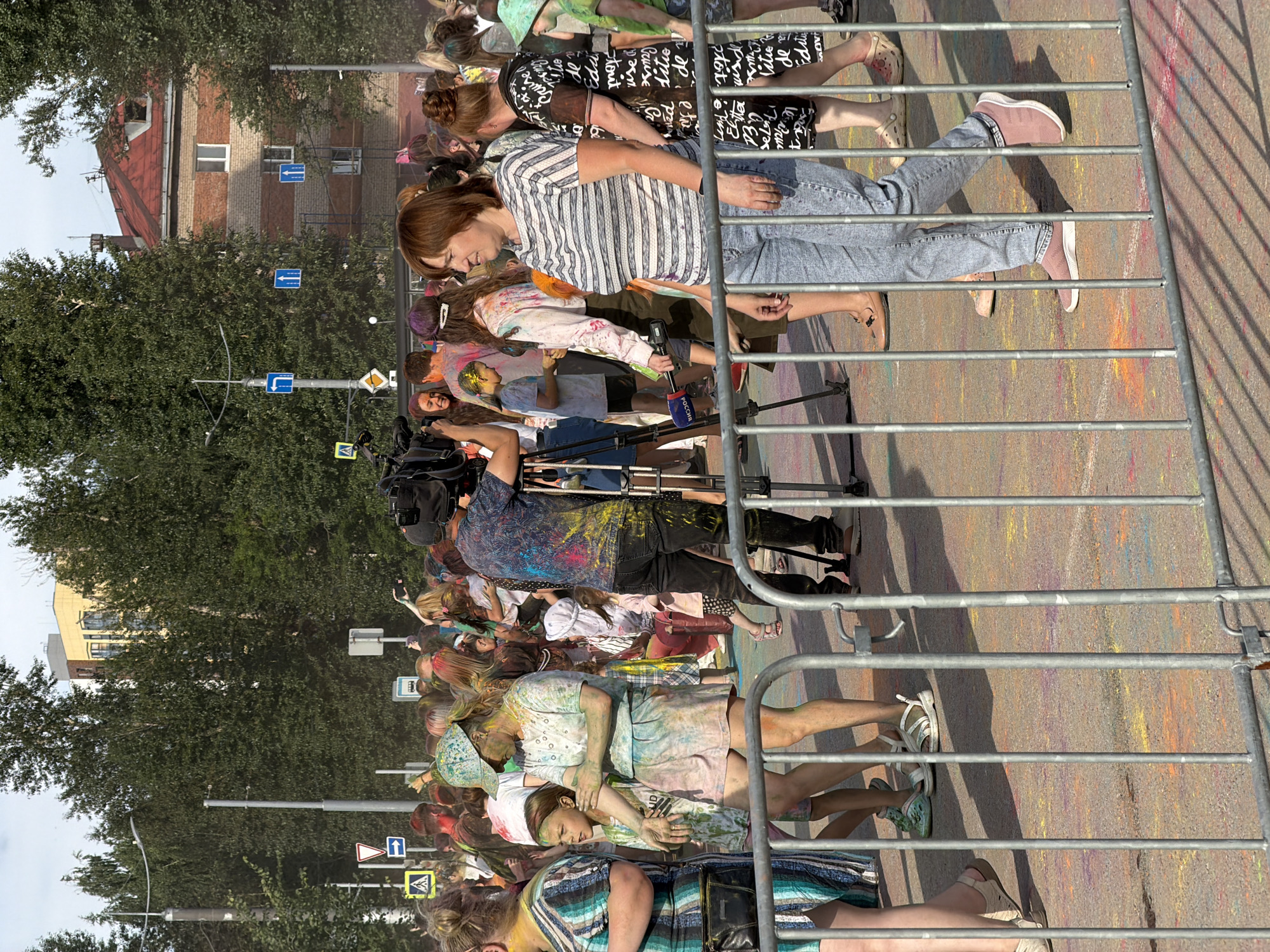 Color powder festival draws crowds in central Perm