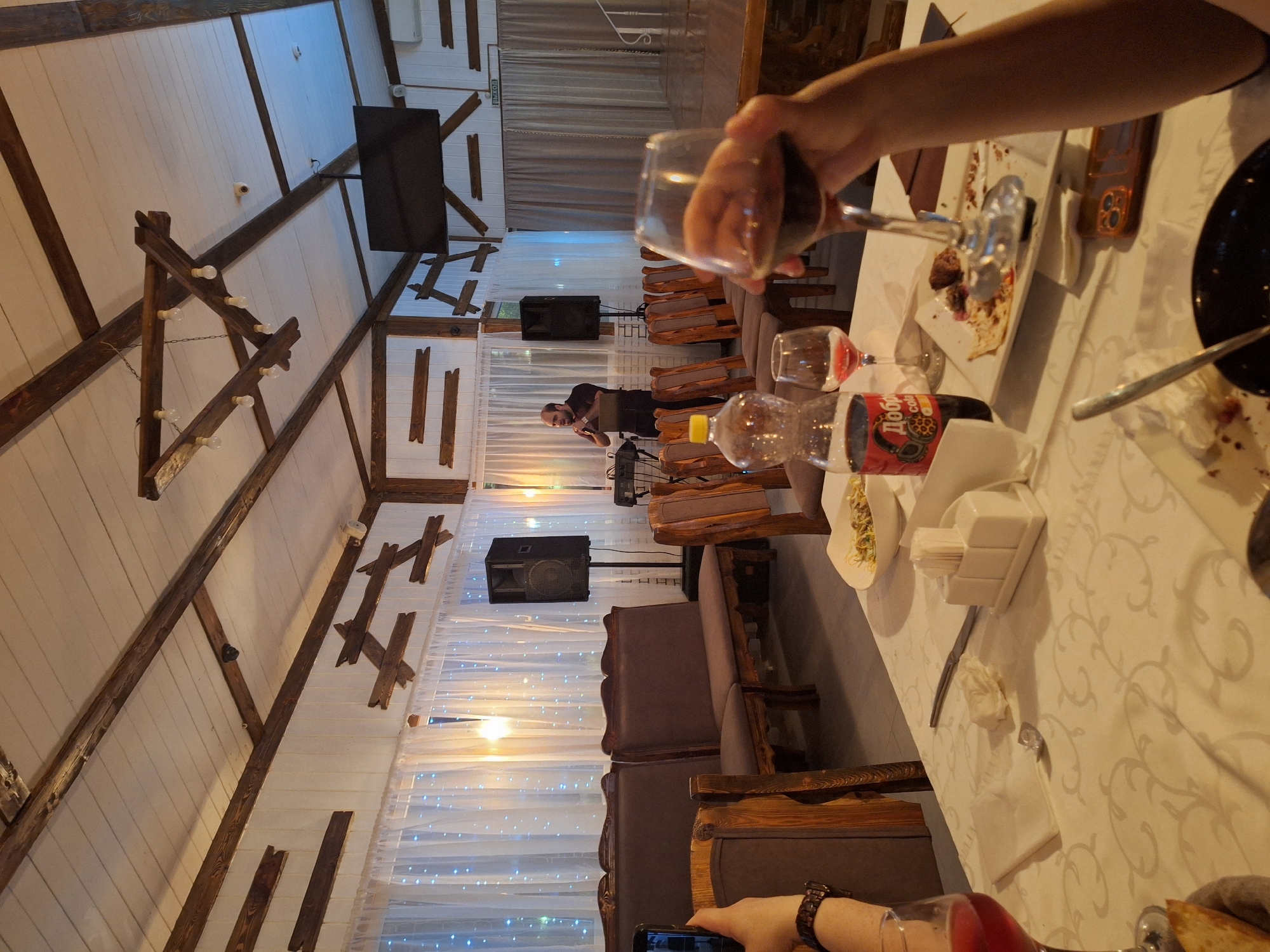 Evening dining experience documented at Mytishchi restaurant