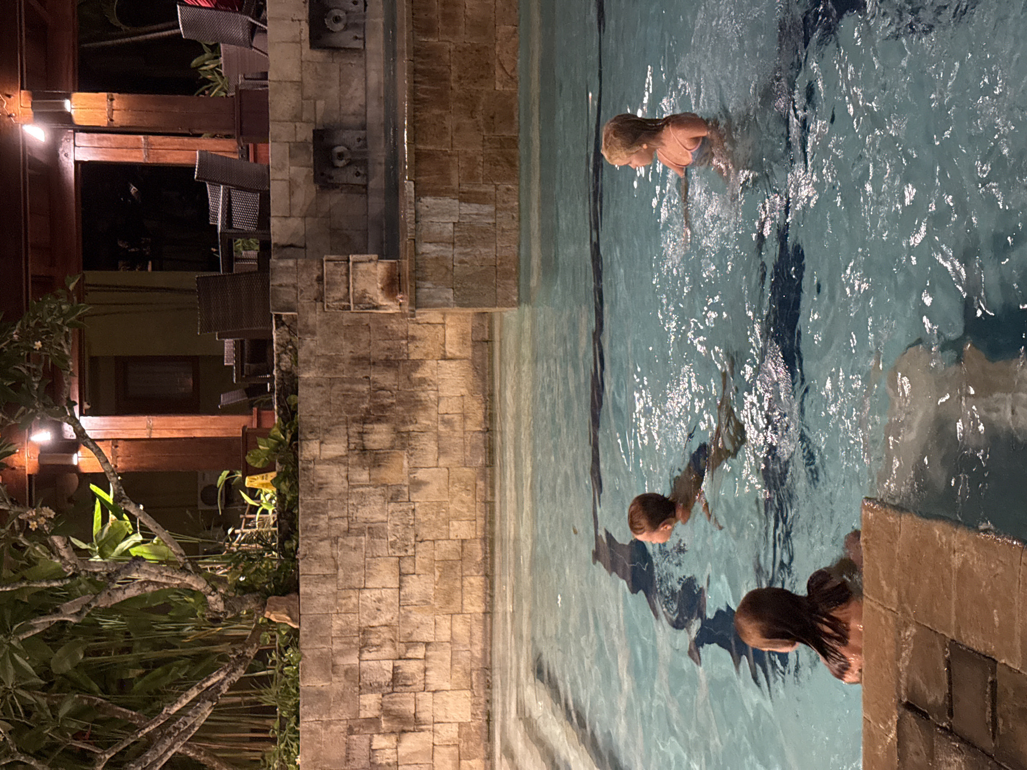 Evening resort activities documented in Kuta Selatan, Indonesia