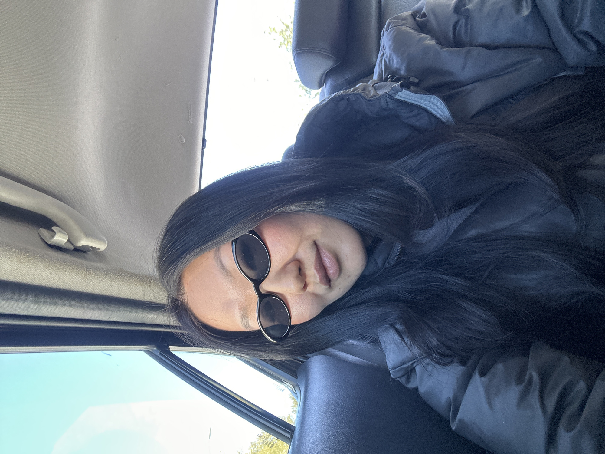 Person photographed in vehicle in Coquitlam evening