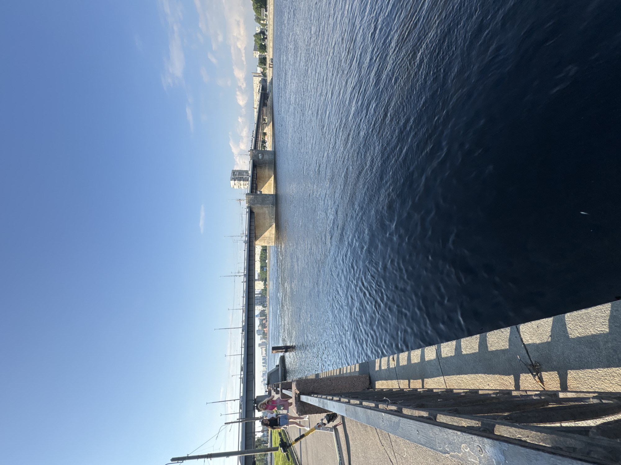 Busy summer afternoon along Saint Petersburg's Neva embankments
