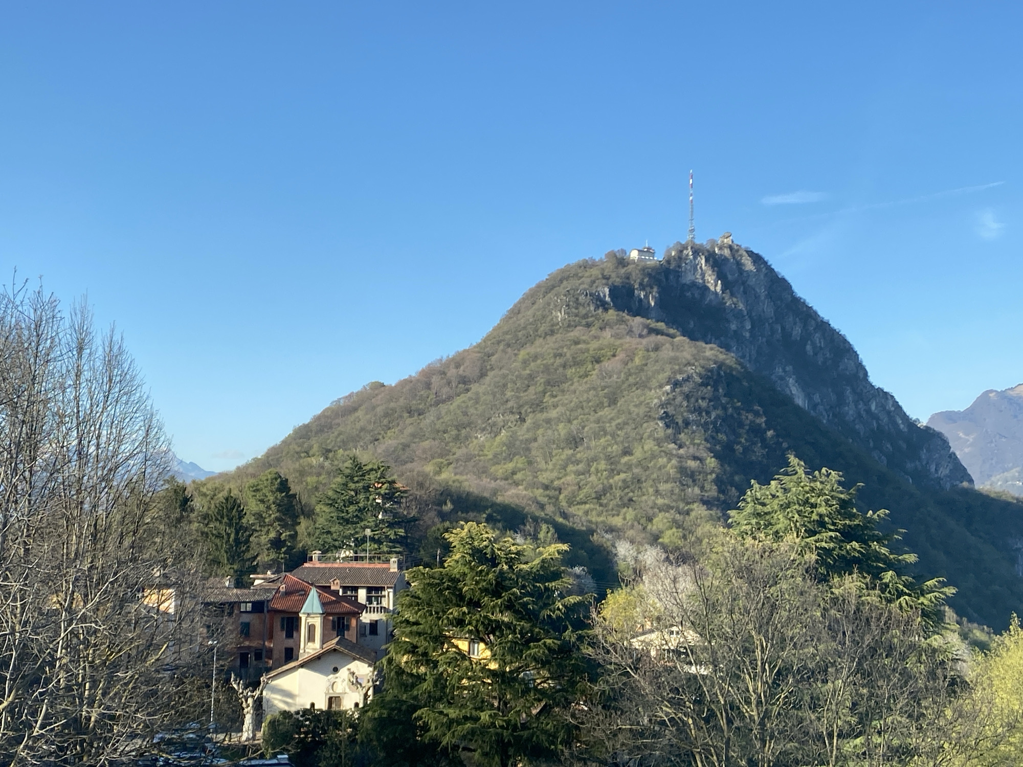 Monte San Salvatore observed in Lugano, Switzerland