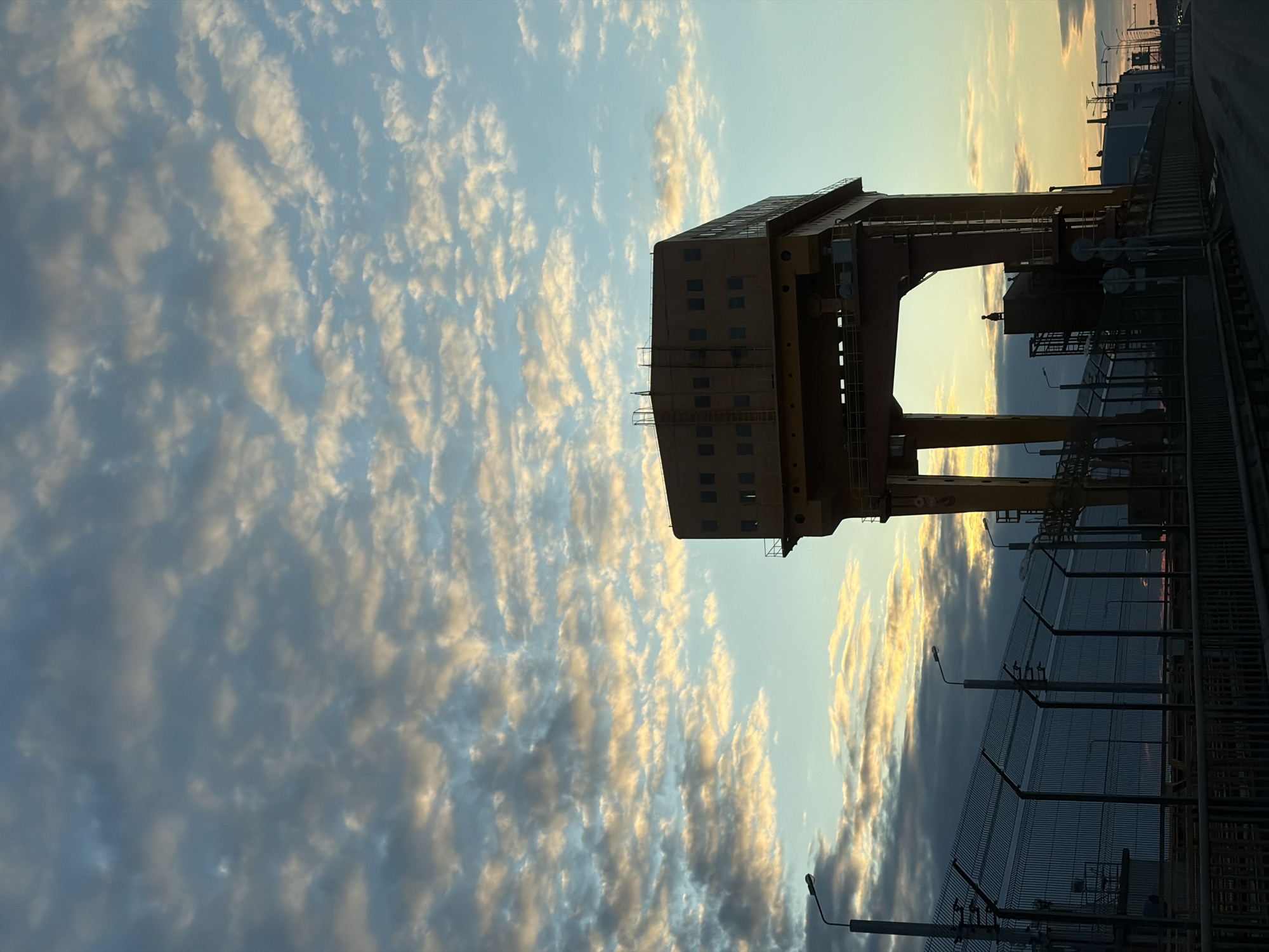 Yellow industrial structure observed in Chaikovsky, Russia