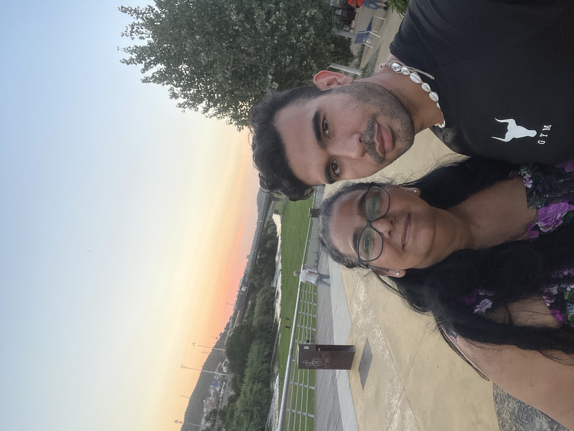 Evening along the riverfront in Santa Coloma de Gramenet