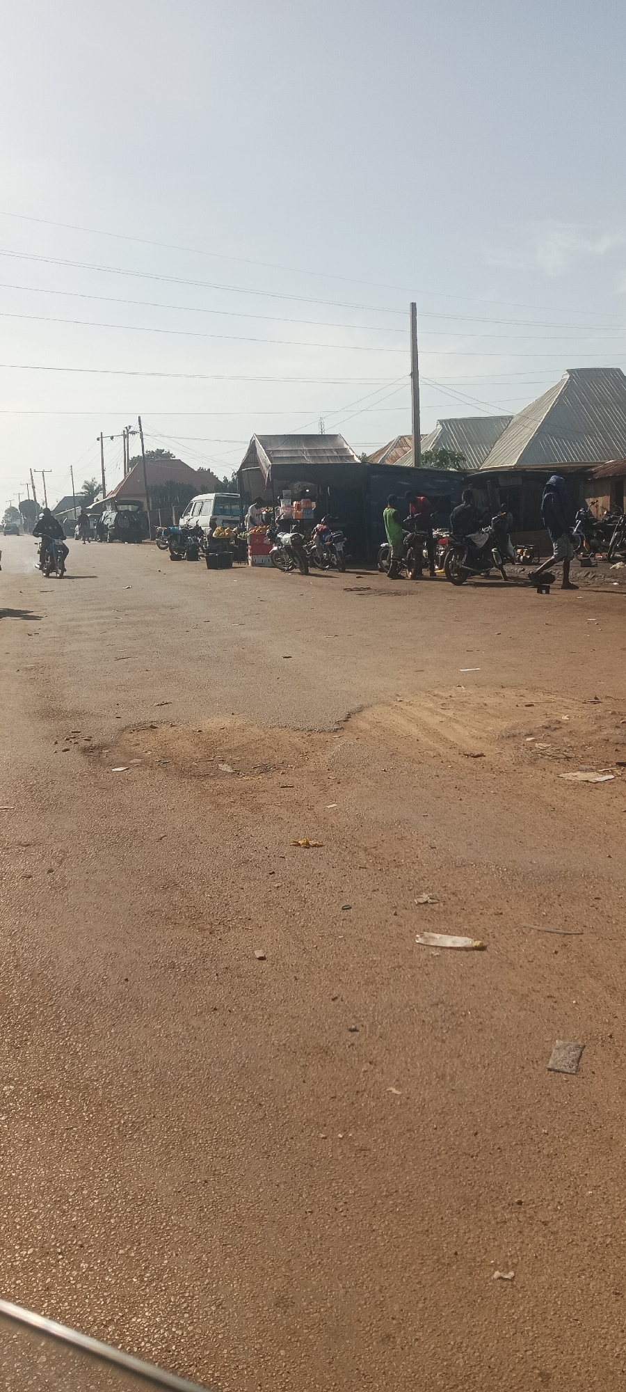 Morning street scenes captured in unidentified market district