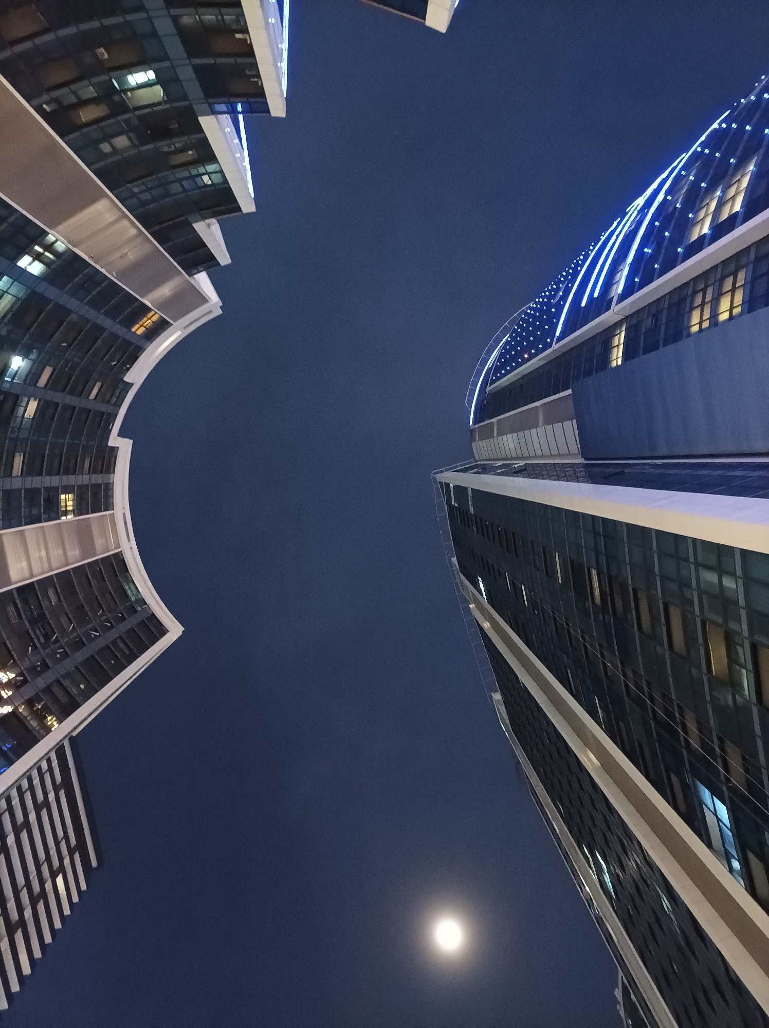 Nighttime architecture documentation in Batumi, Georgia