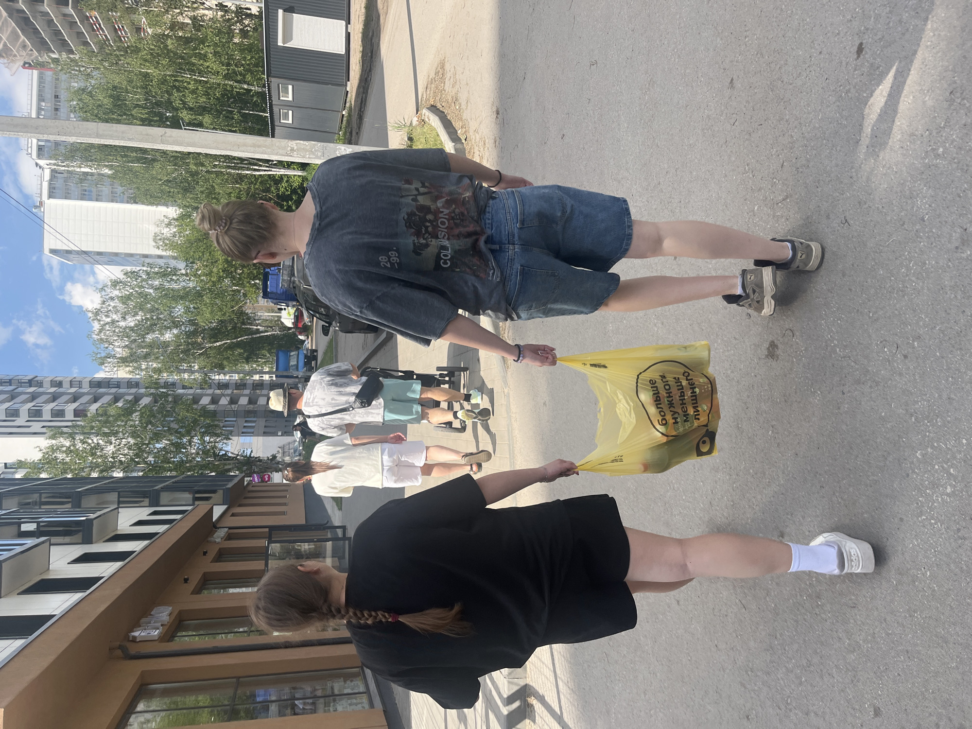 Casual morning around Perm's streets and apartment blocks