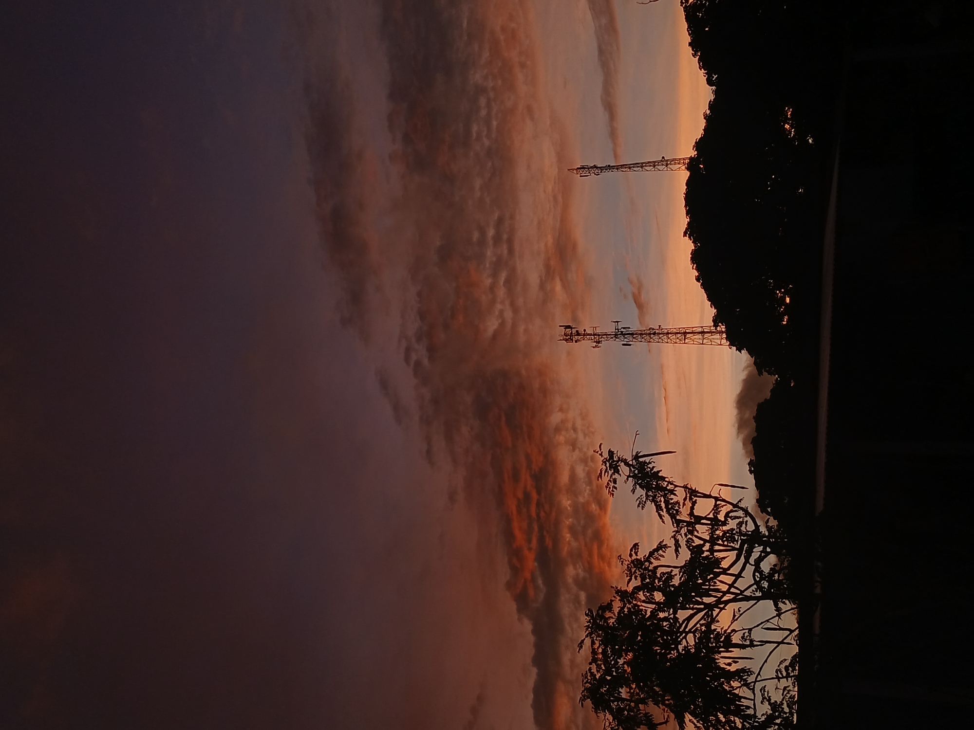 Vivid sunset sky over La Tagua, Venezuela