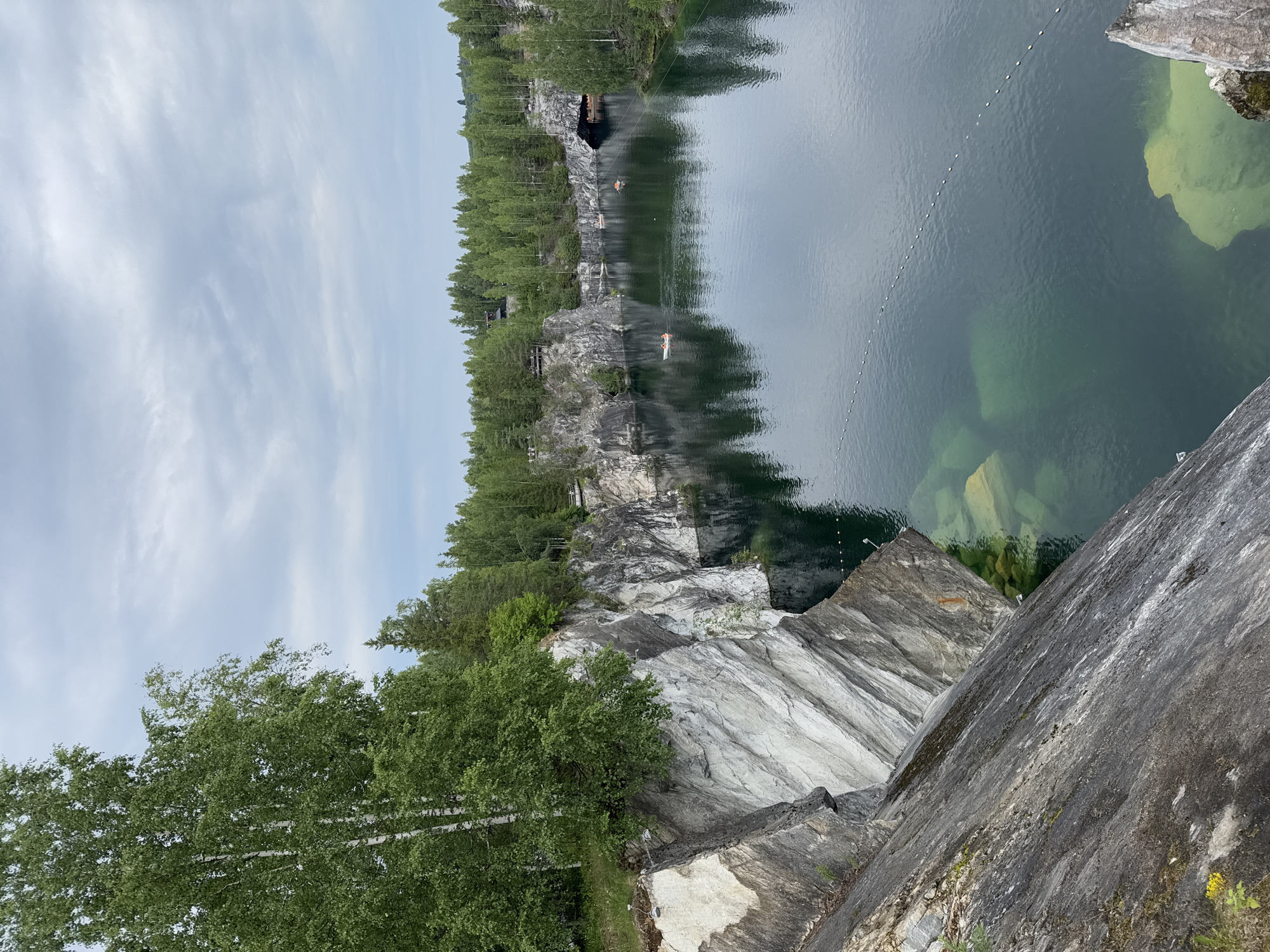 Inside Ruskeala's marble canyon: cliffs, carvings, and green water