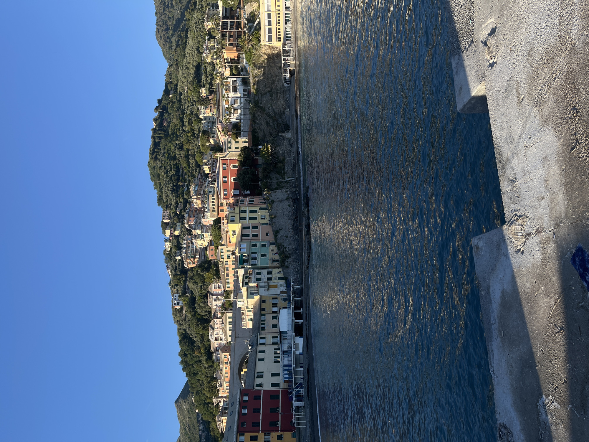 Evening coastal views captured in Bogliasco, Italy