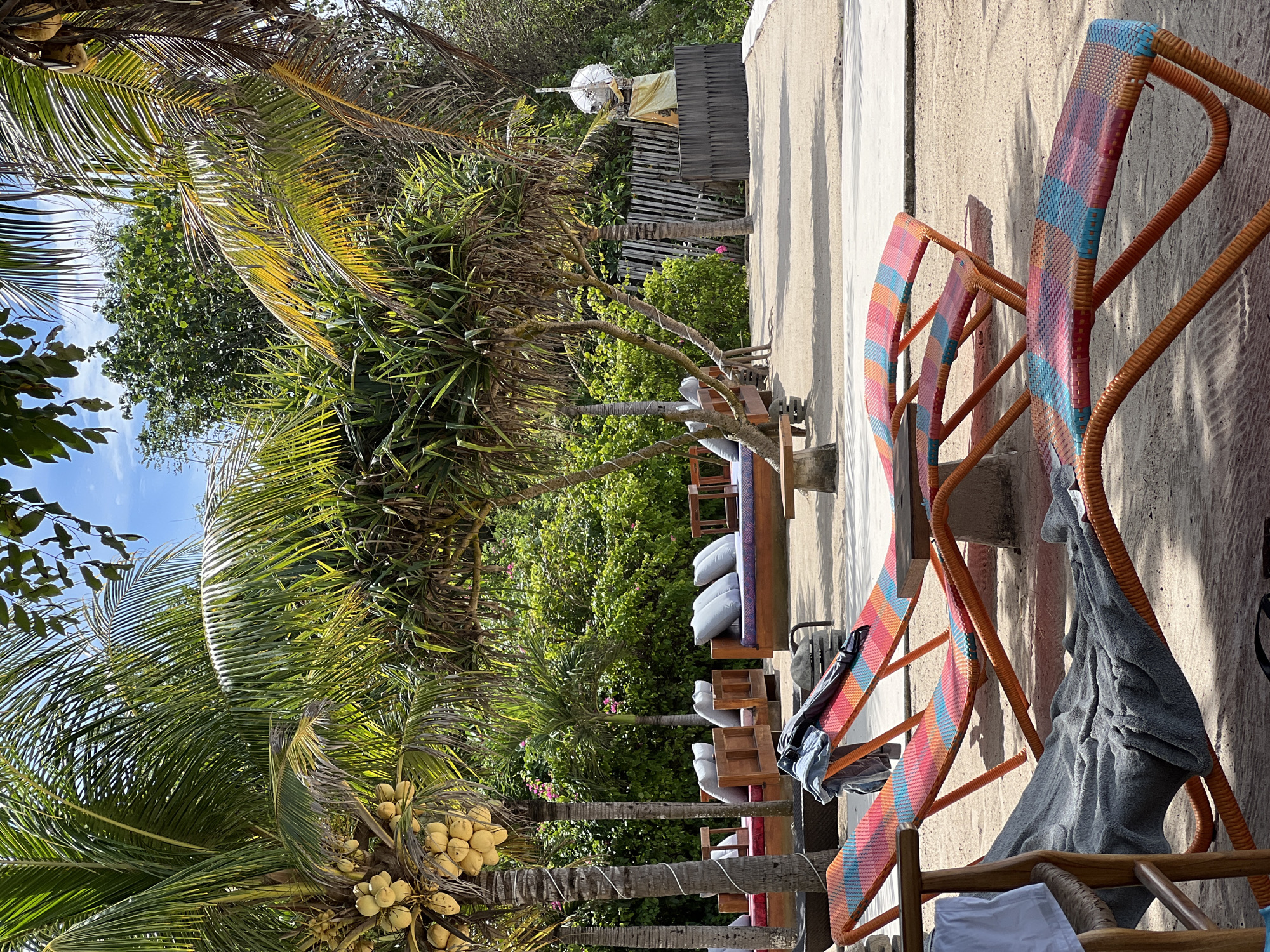 Remote worker sets up laptop office on Nusa Penida beach