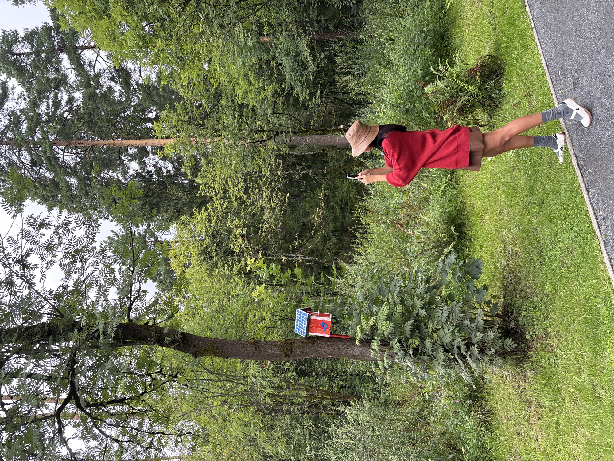 Adventure playground visit in Pavlovskaya Sloboda on a cloudy morning