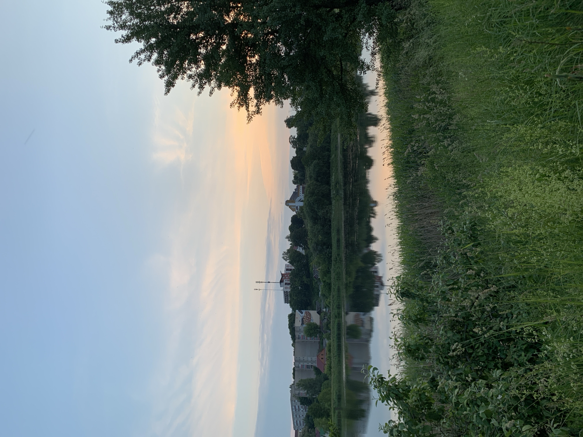 Evening documentation of public spaces and parks in Kapyĺ Belarus
