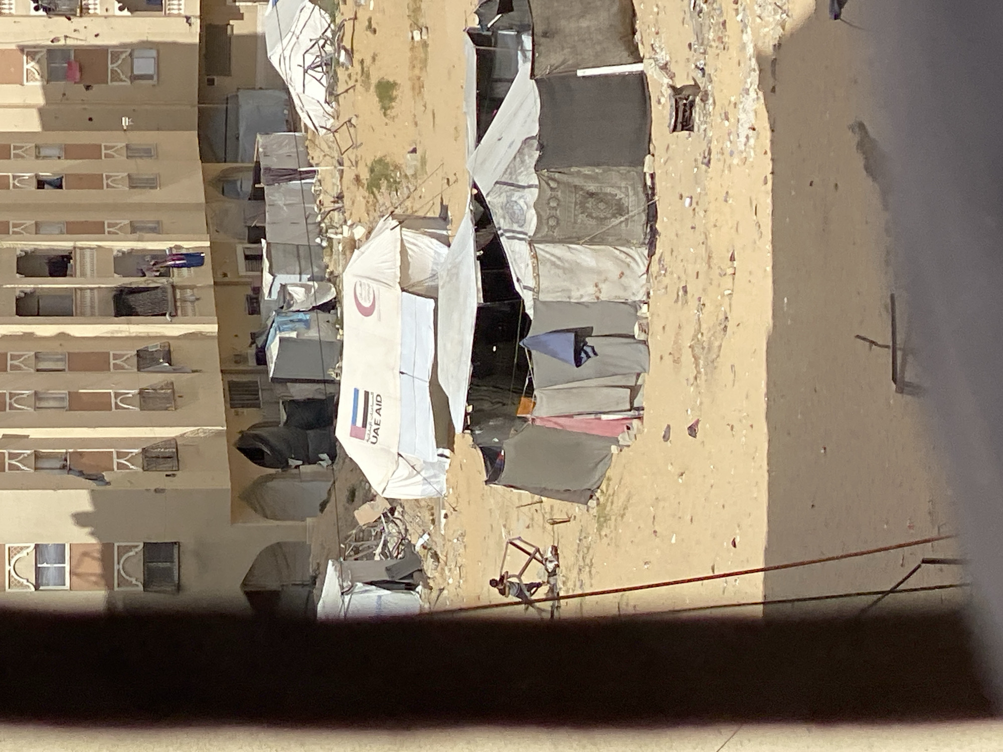Khan Yunis displacement camp and damage documented May 2026