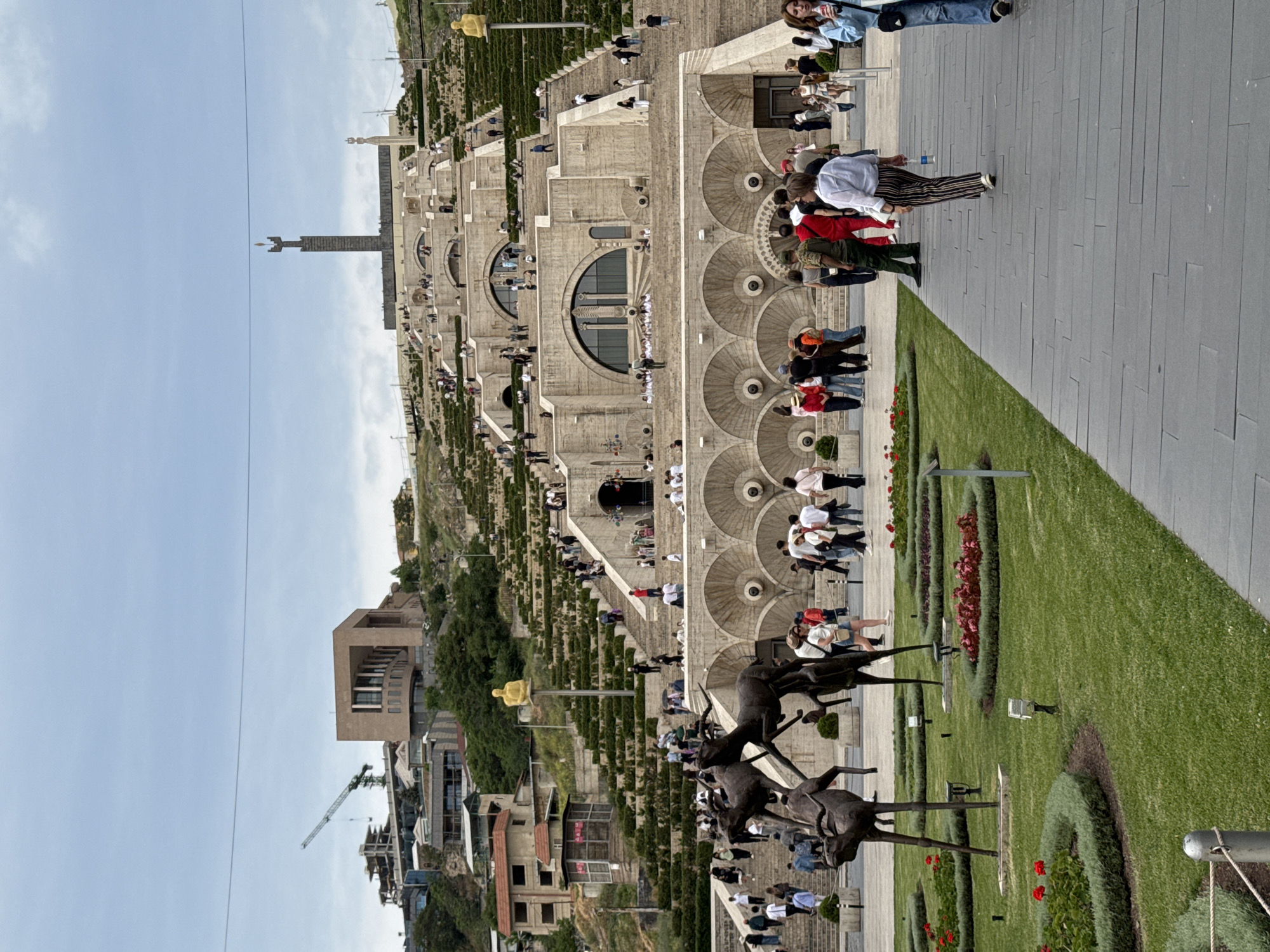 Yerevan Cascade and cityscape documented during morning hours
