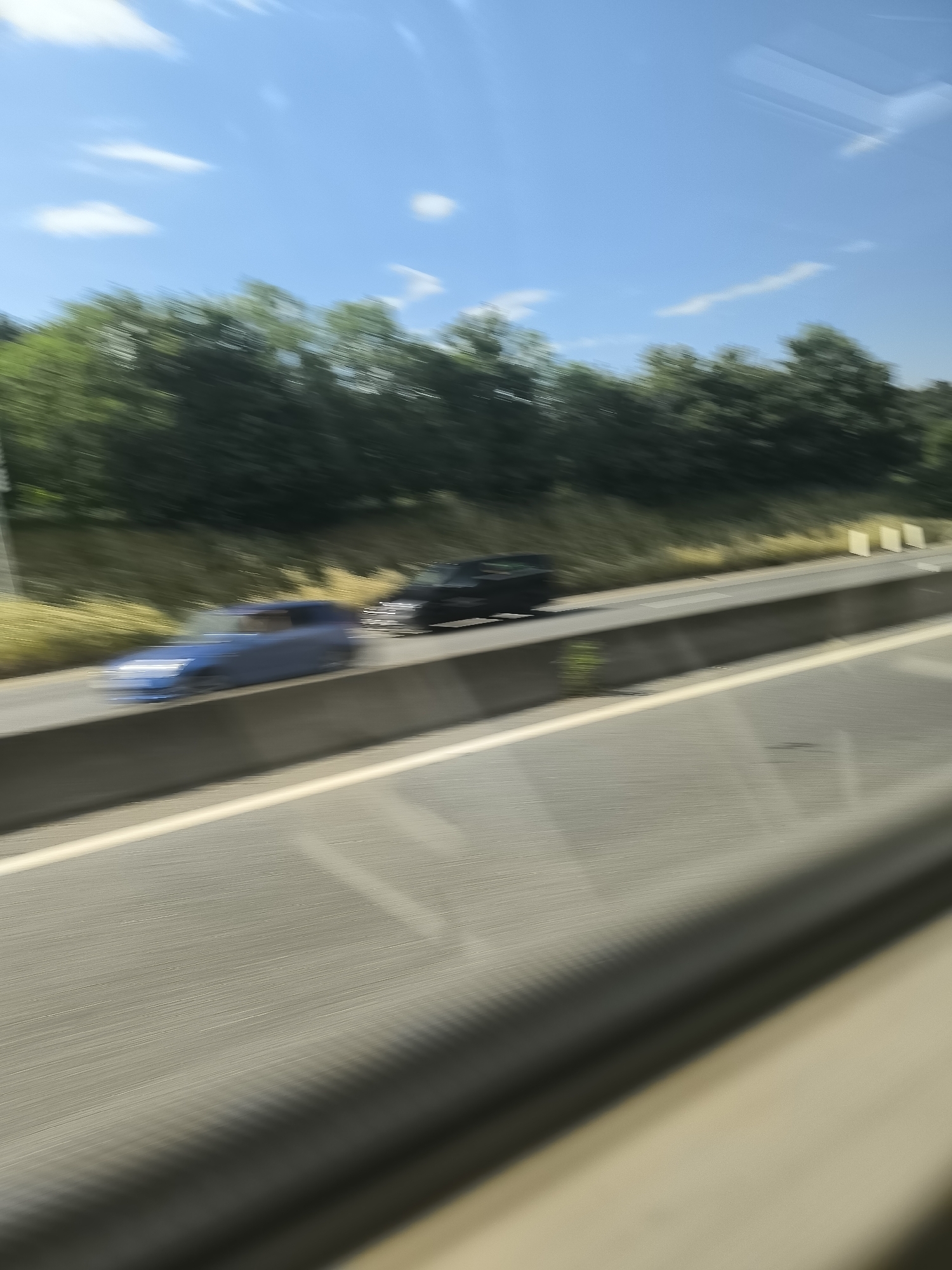 Regular highway traffic observed near Saint-Chamond, France