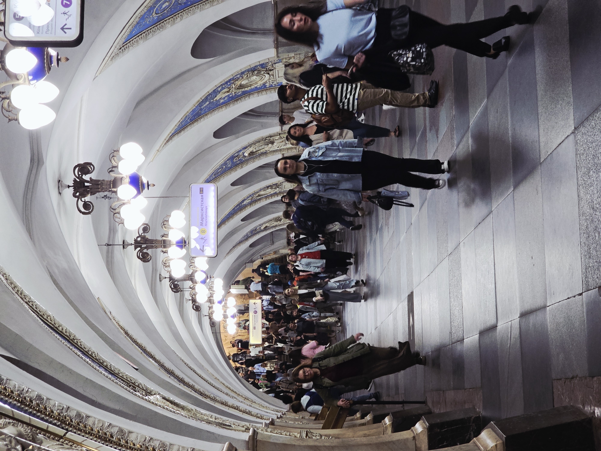Ornate metro station with Lenin artwork documented by witnesses
