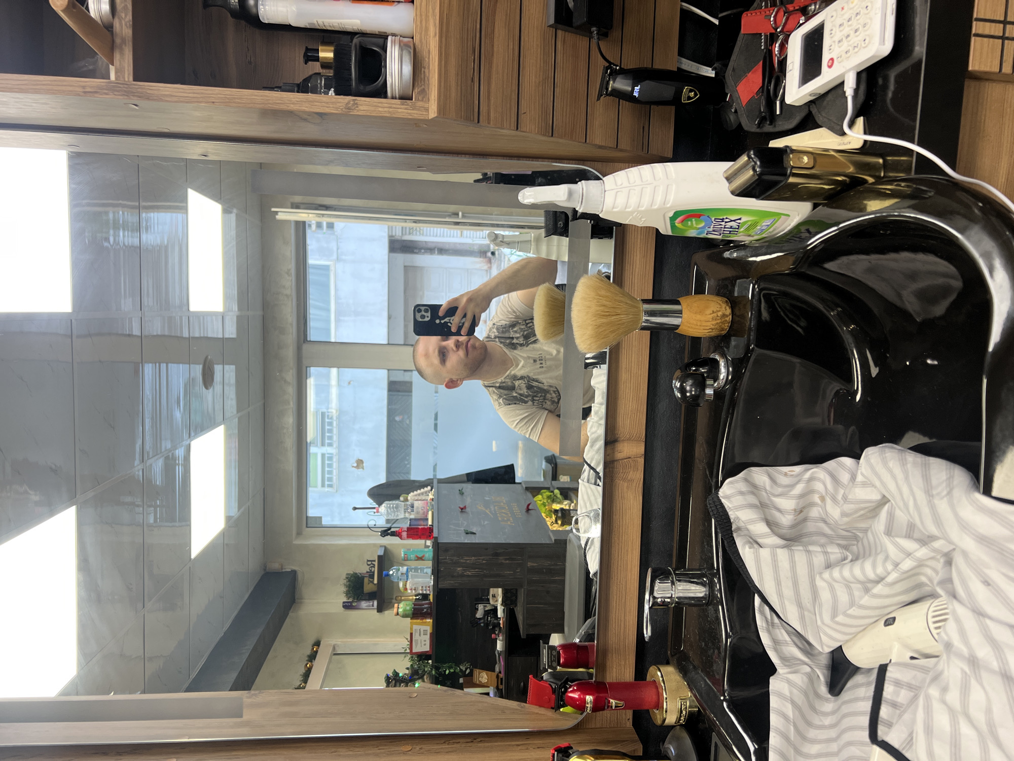 Morning scenes captured in Varna: barbershop selfie, modified car