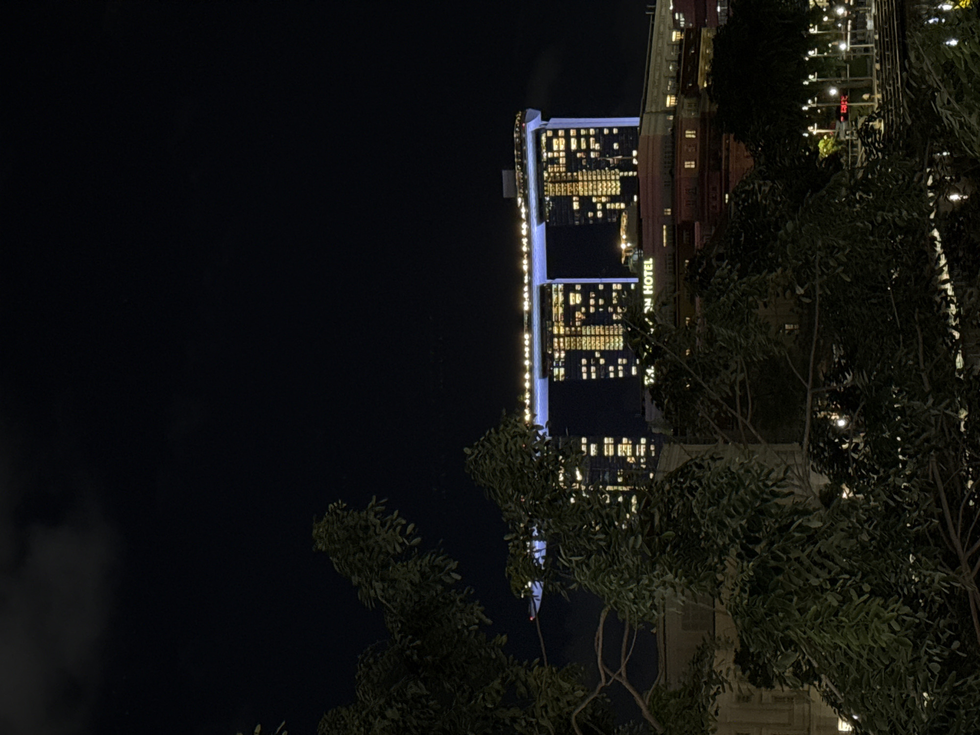 Marina Bay hotels illuminate Singapore skyline at night