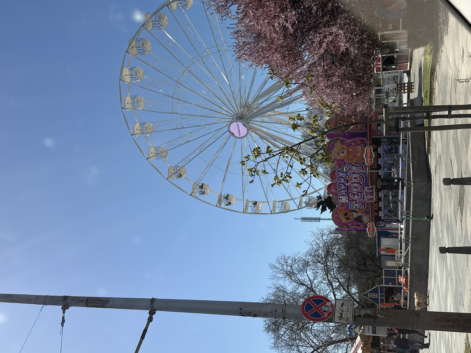 Morning scenes captured across Sofia including Ferris wheel and university