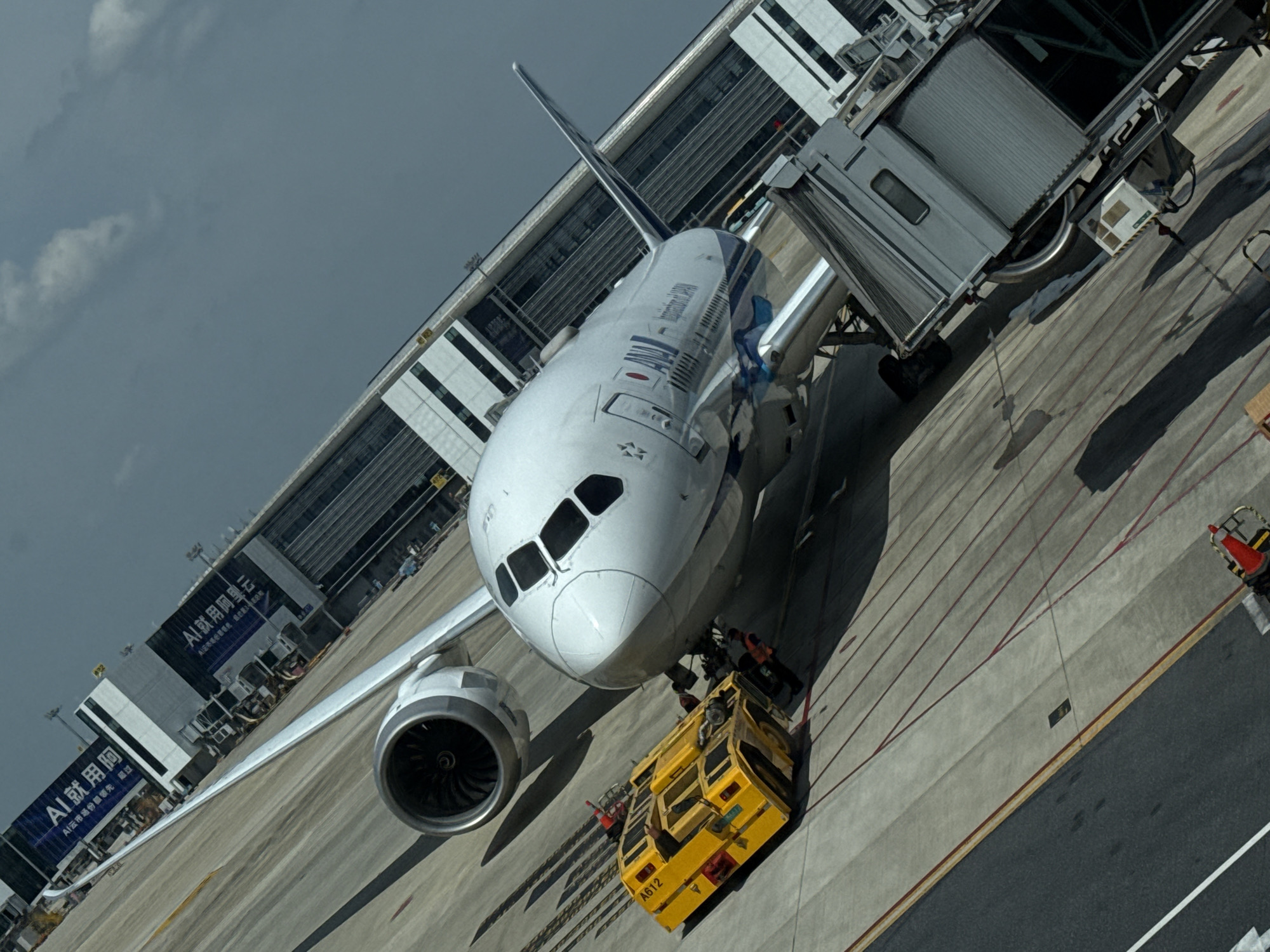 ANA 787 at Hangzhou Xiaoshan, terminal life in between