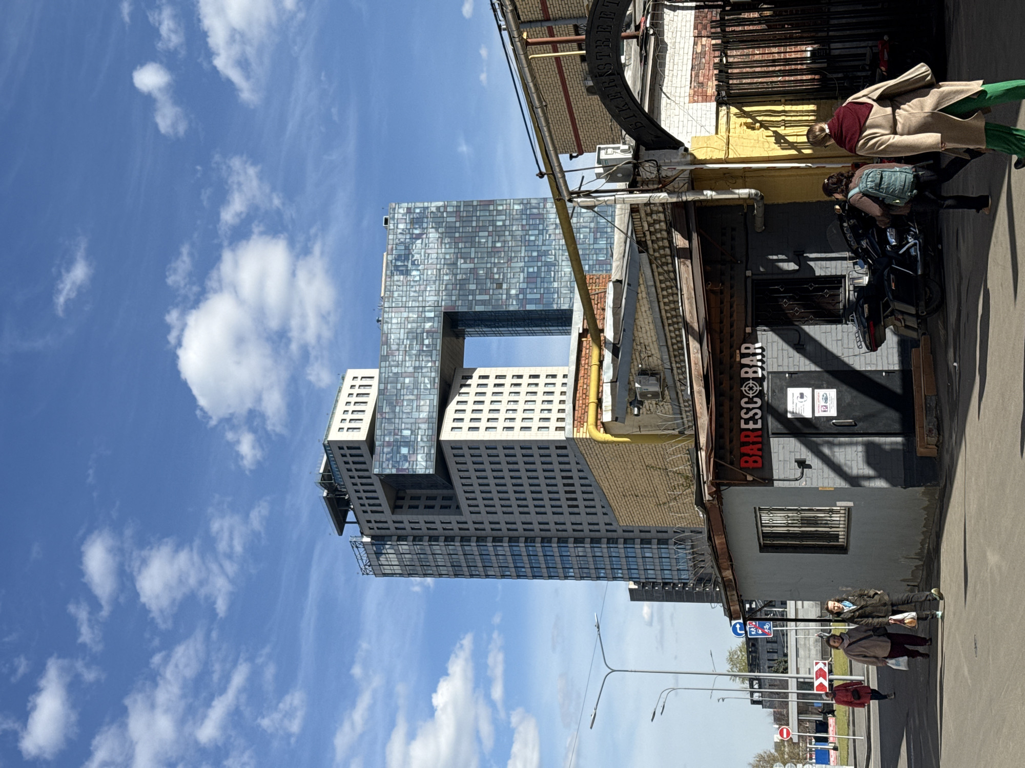 Sunny day captured in Moscow urban scene