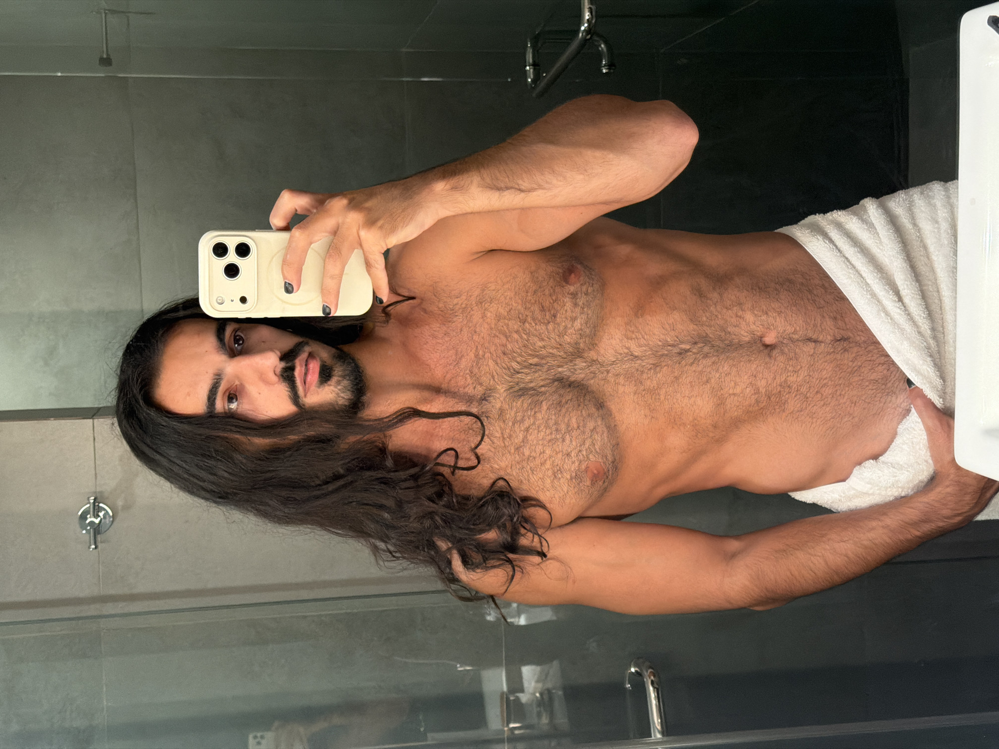 Bathroom mirror selfie in Dadapan, Indonesia