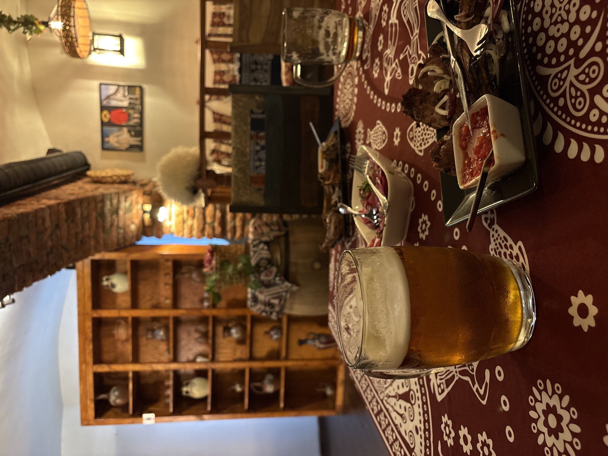 Dinner at a rustic Prague pub, Czech beer and good company