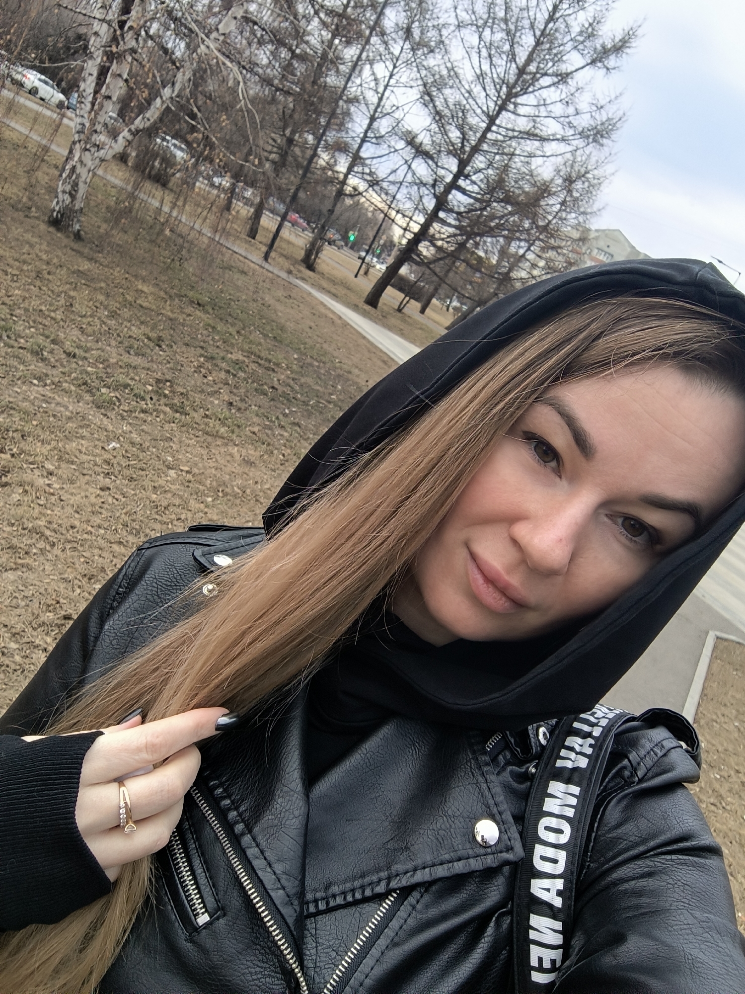 Woman Takes Selfie in Krasnoyarsk