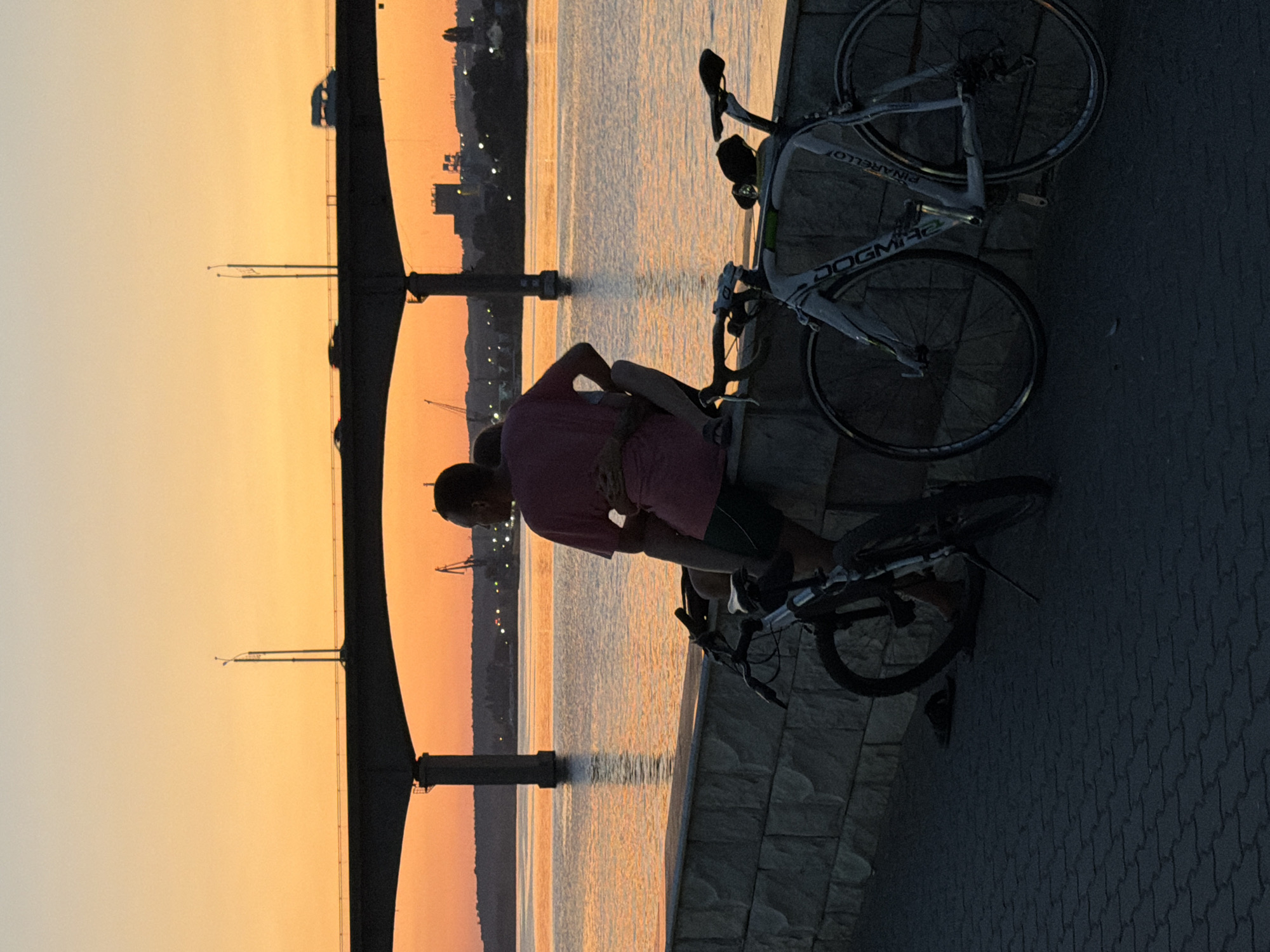 Summer evening along the Kamyshin waterfront at golden hour