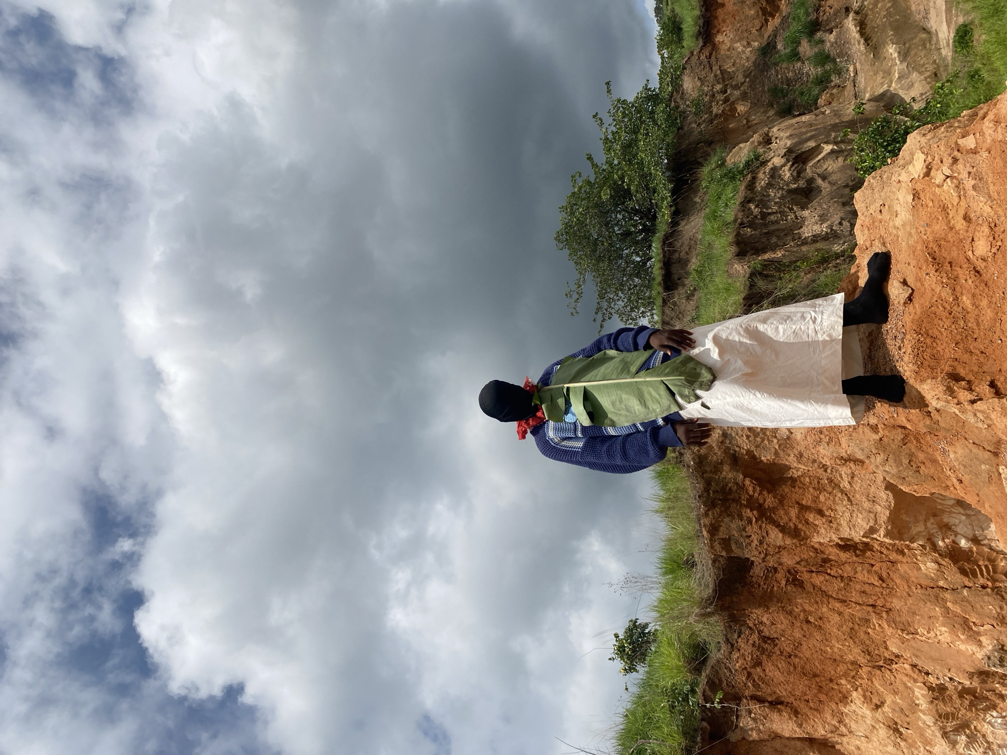 Clifftop and grassland shoot in Achara with leaf props