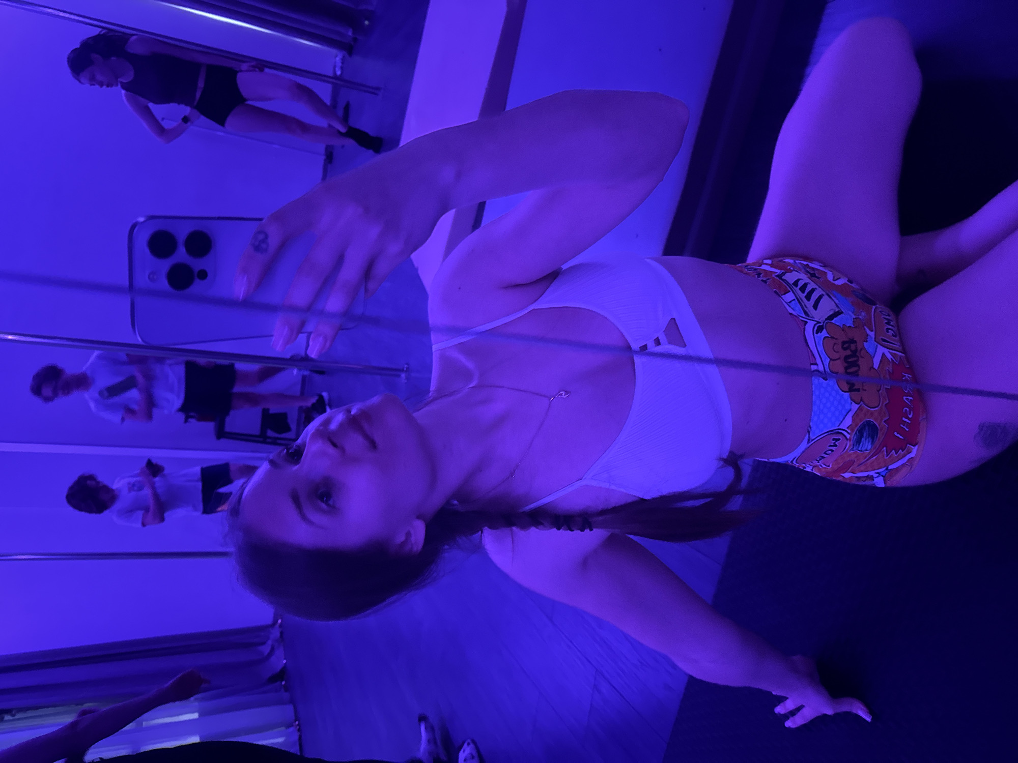 Dance studio session with pole practice and selfies in Batumi
