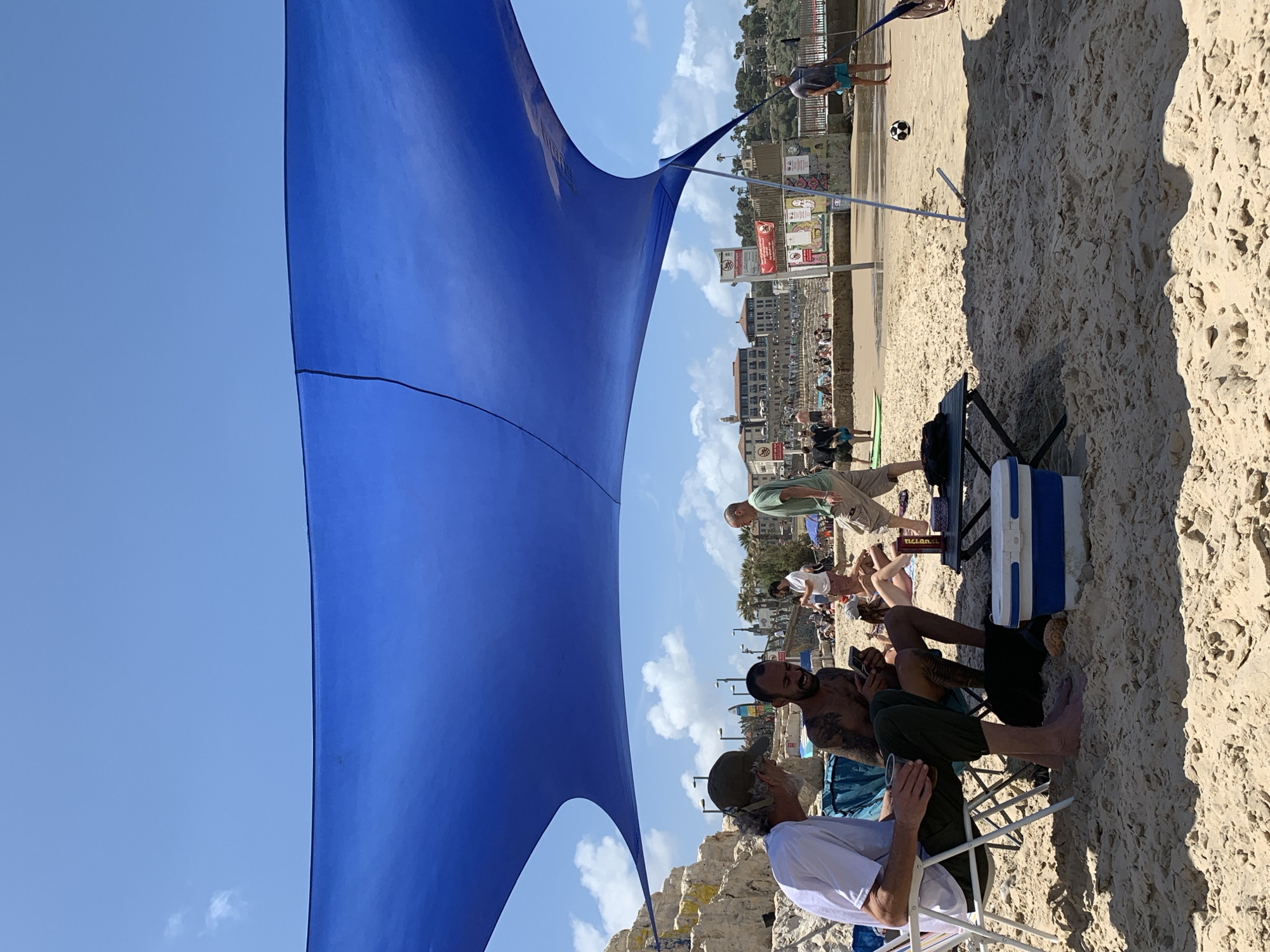 Morning beach activity documented along Tel Aviv coastline