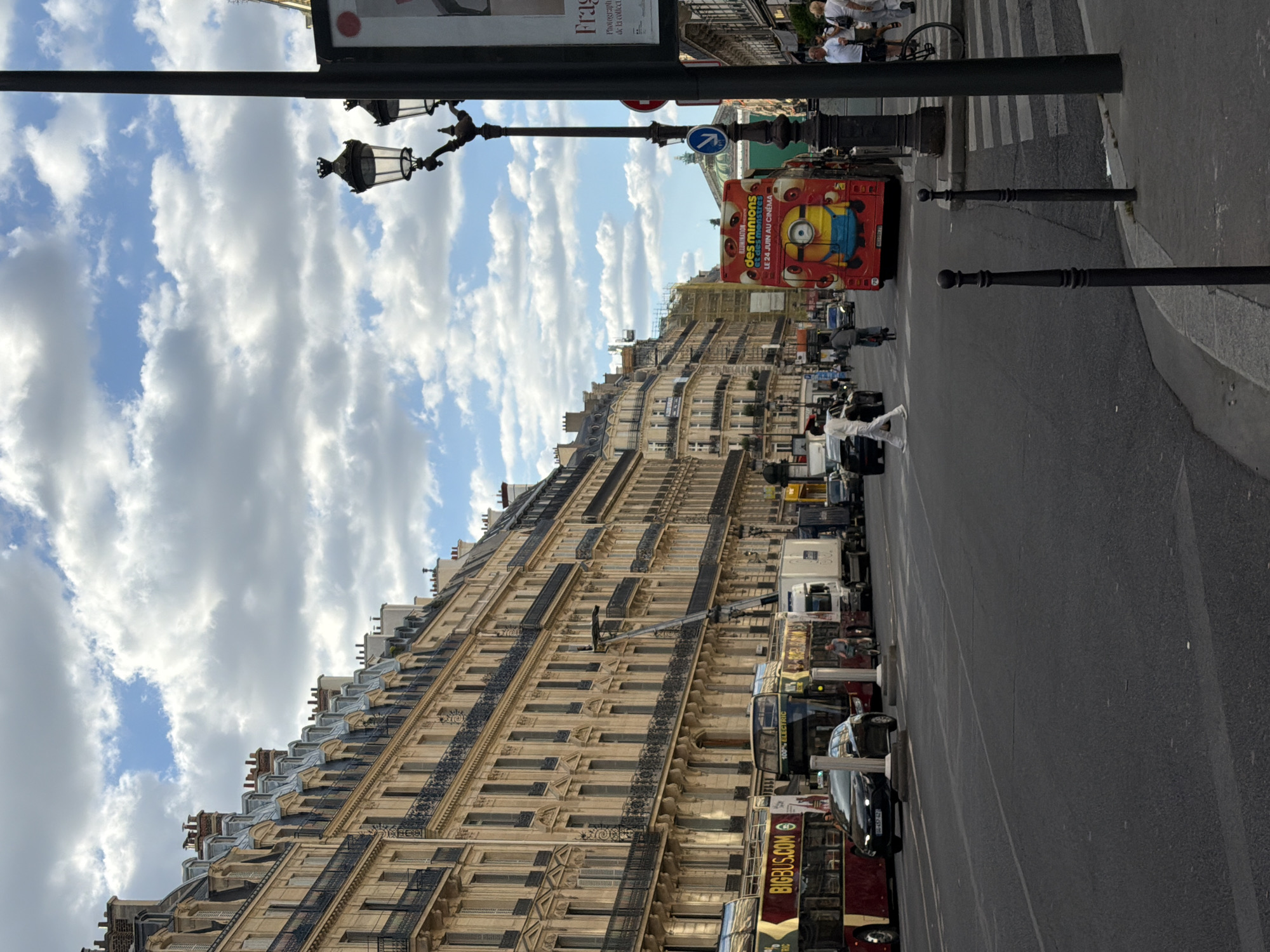 Classic Haussmannian streetscape in central Paris