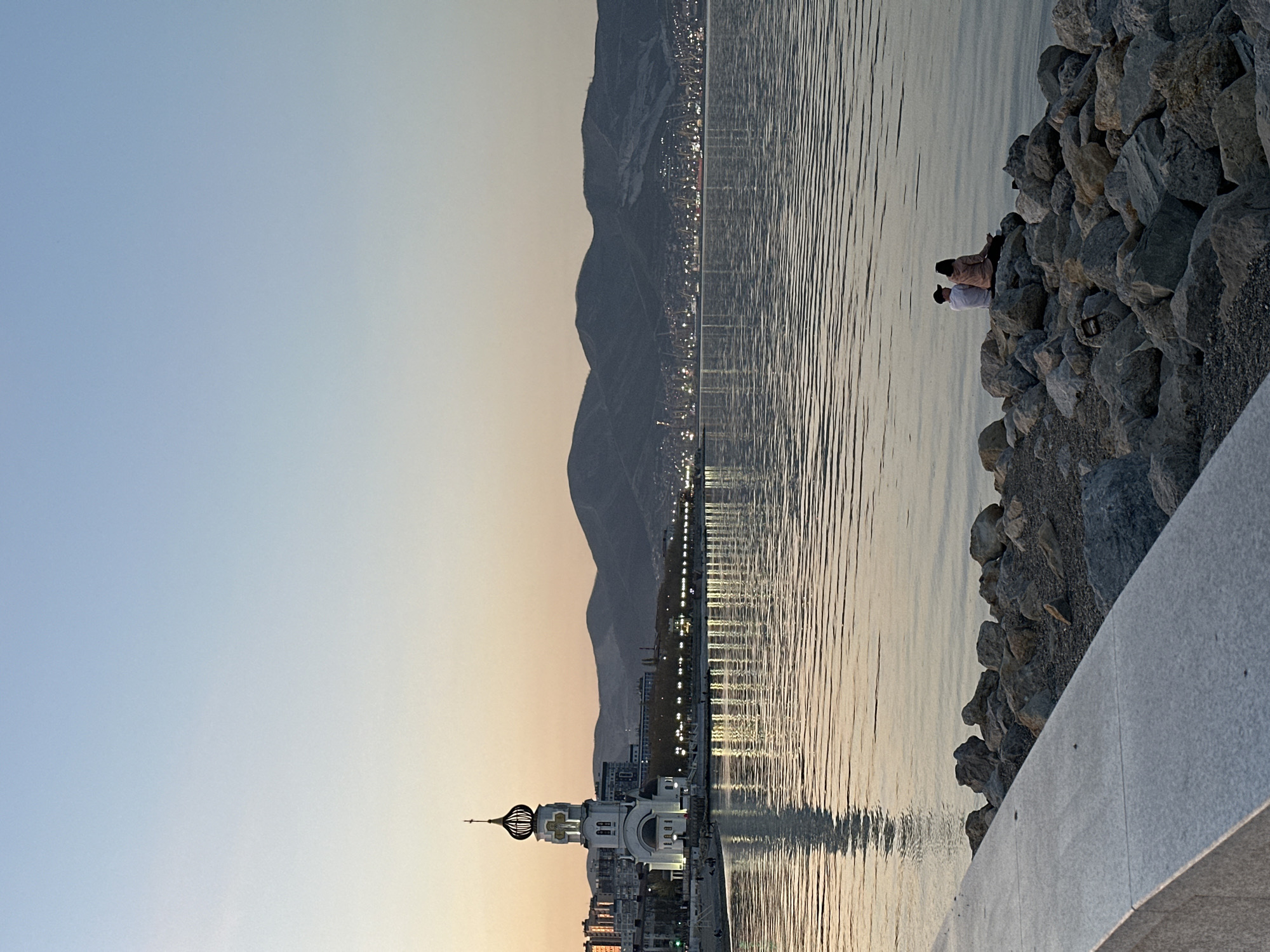 Coastal landscape view captured in Novorossiysk, Russia