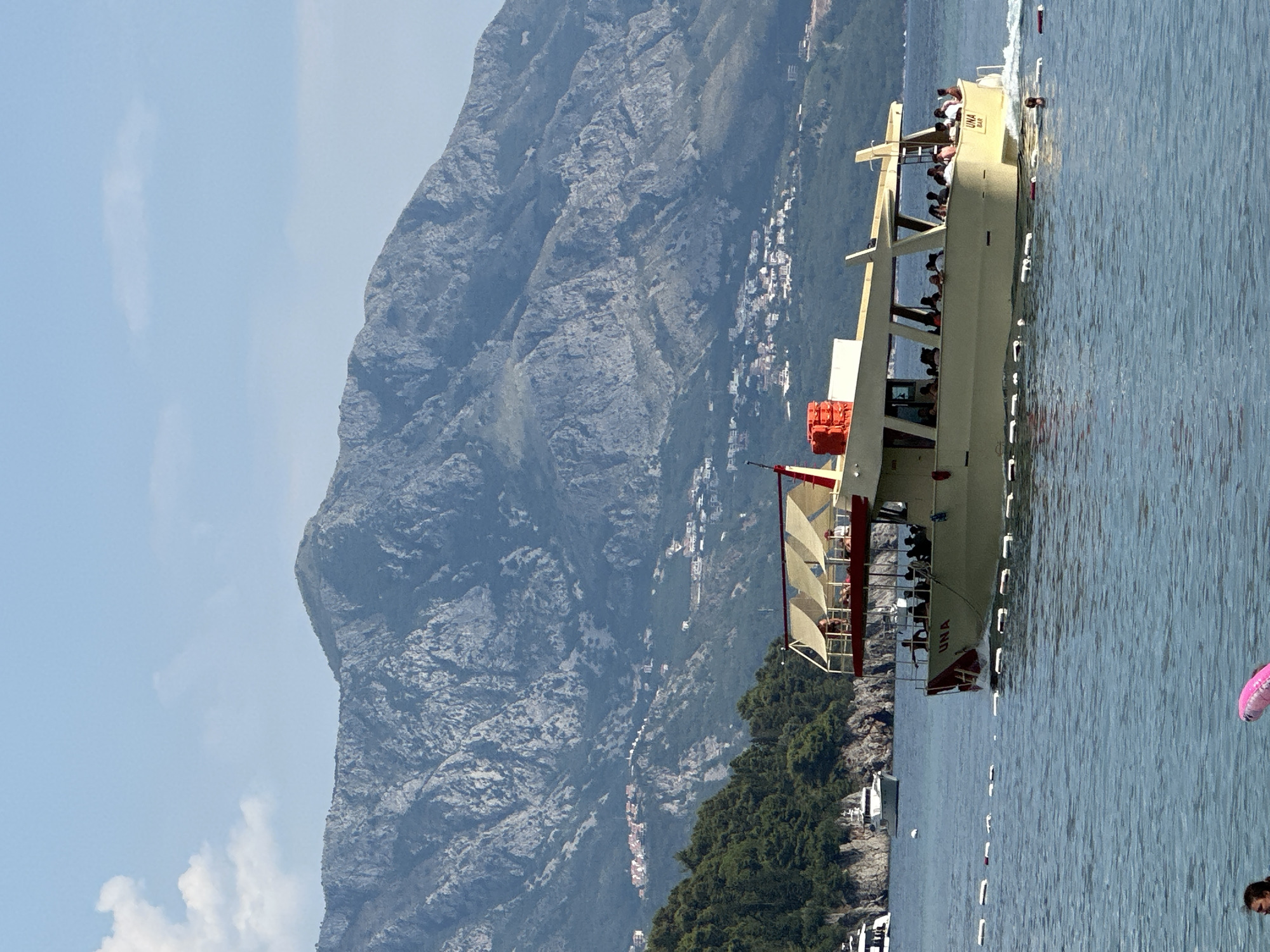Summer afternoon on Budva's waterfront pier and beaches