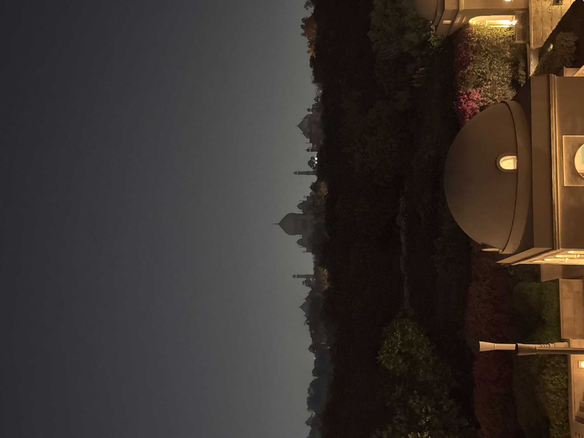 Taj Mahal photographed at night in Agra