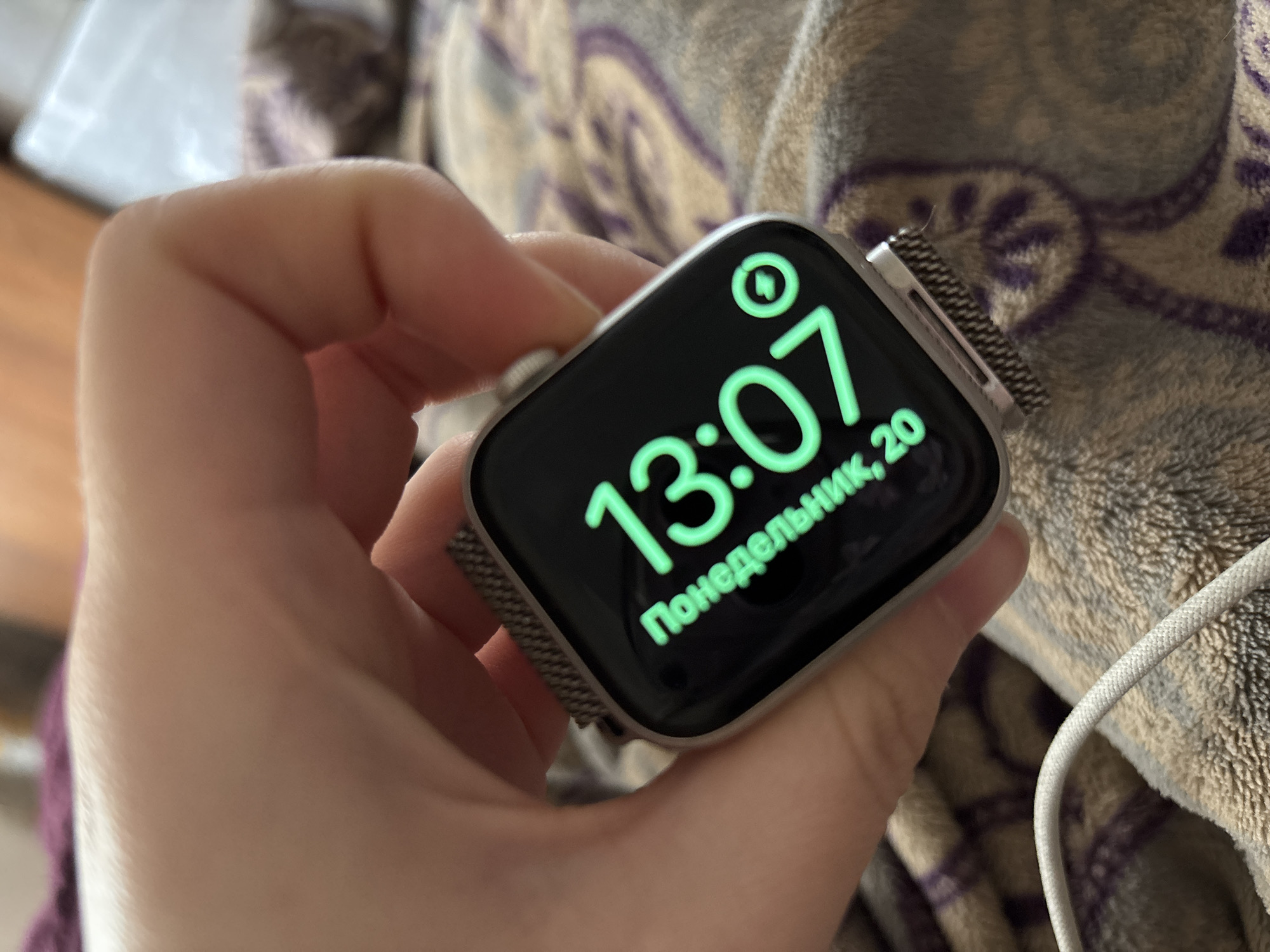 Apple Watch displayed in close-up view in Khimki, Russia