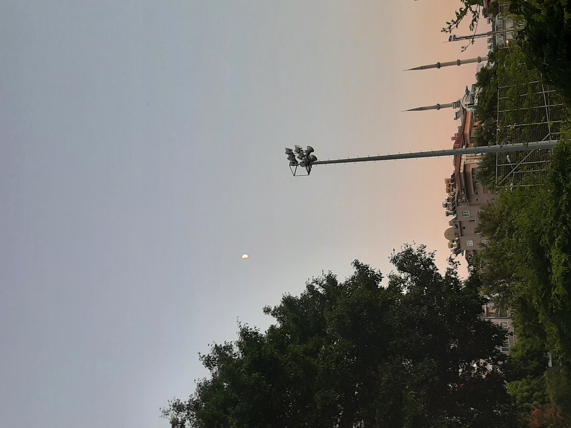 Hanging around a soccer field in Alanya at dusk