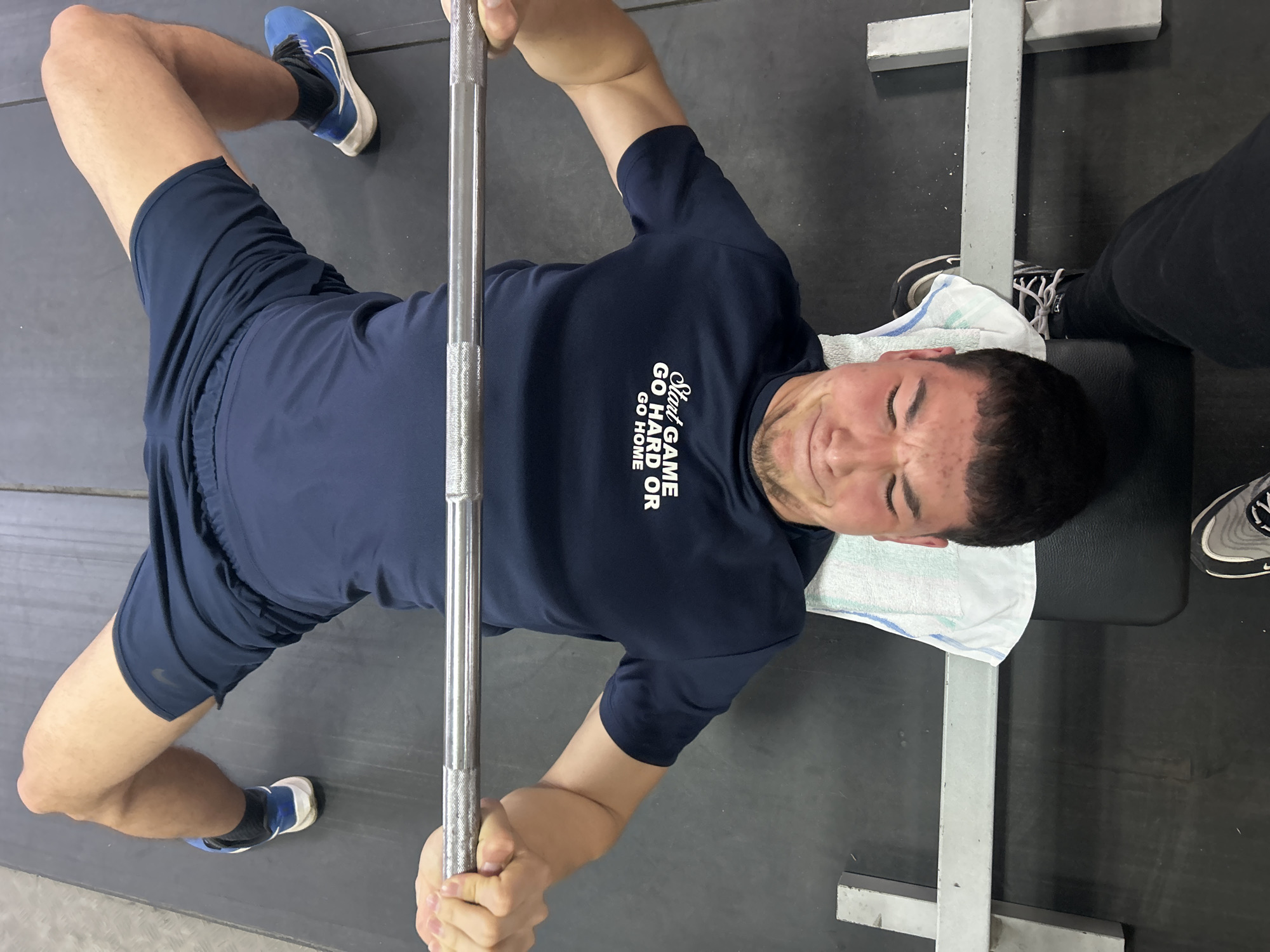 Young man documents workout session in Zlatograd, Bulgaria gym