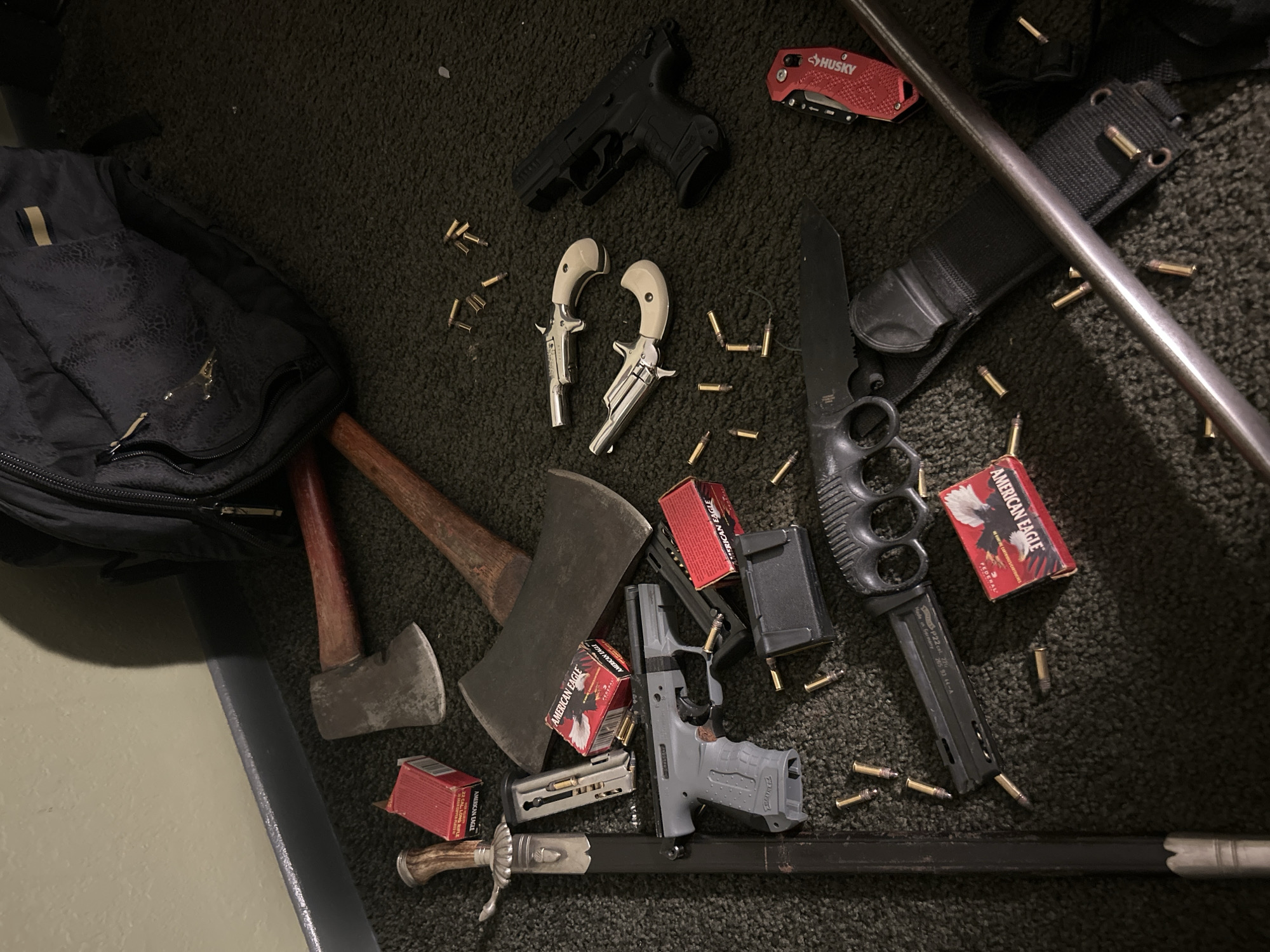 Weapons collection documented on surface in Cape Coral, Florida