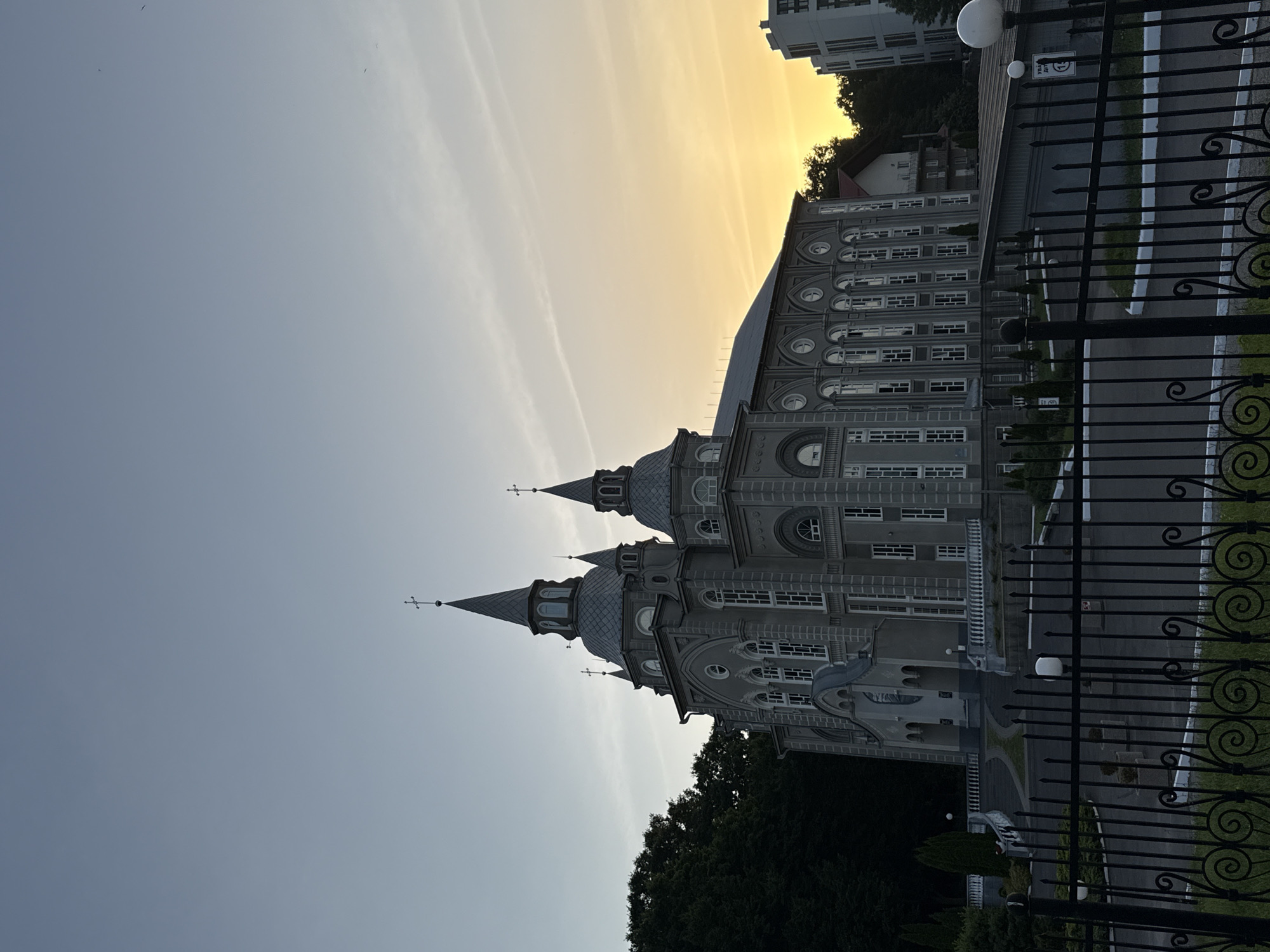 Church of the Resurrection of Christ, Vinnytsia, at dusk