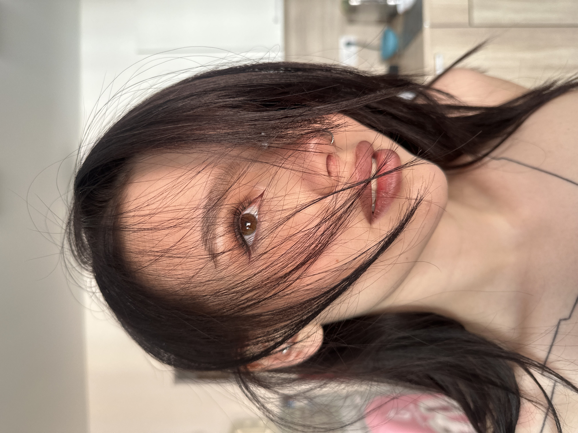 Portrait of young woman photographed in Lyubertsy, Russia
