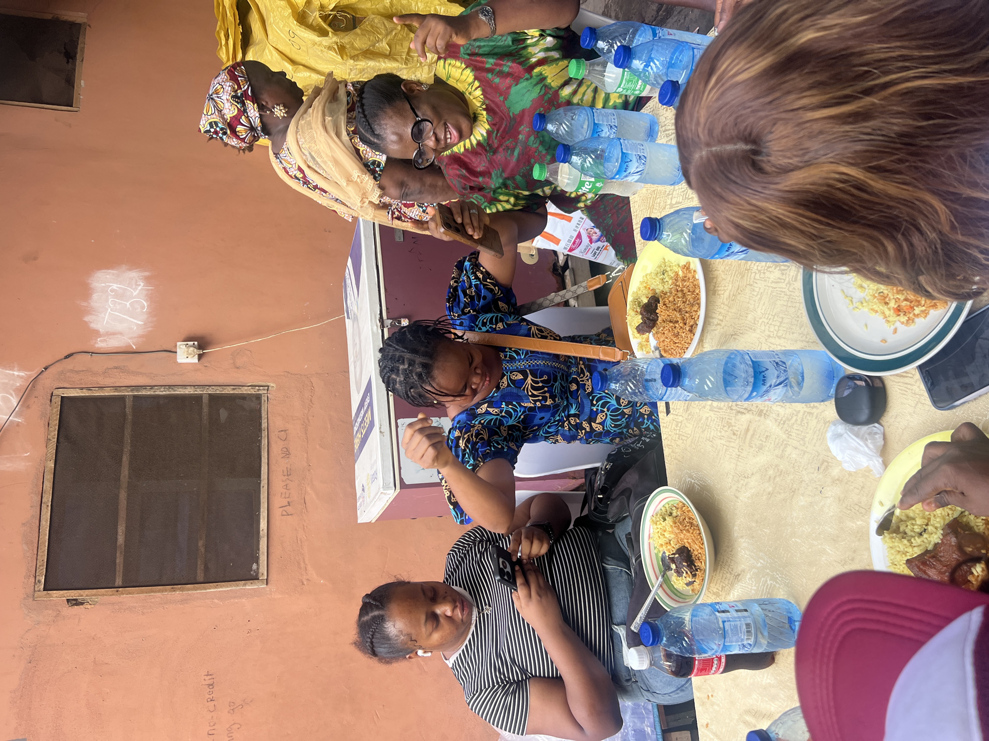 Community gathering celebrates with food and drinks in Lagos