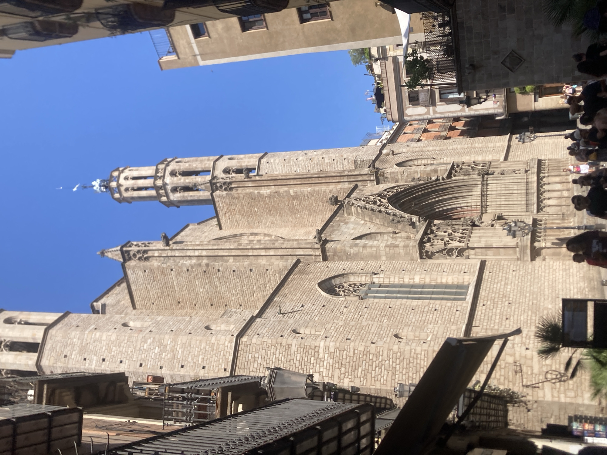 Exploring Barcelona's Gothic Quarter on a sunny afternoon