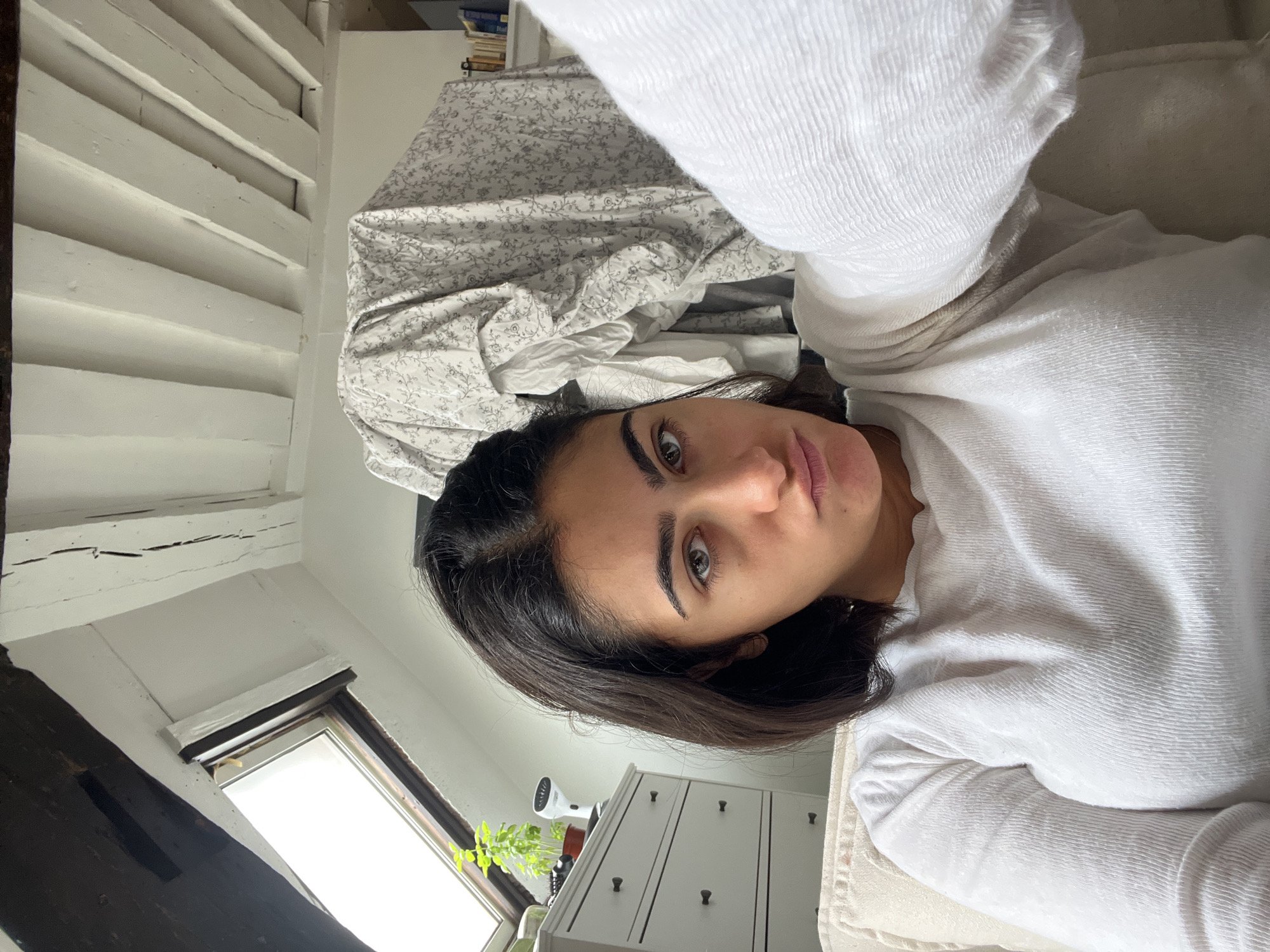 Woman spends quiet morning moments at Paris residence
