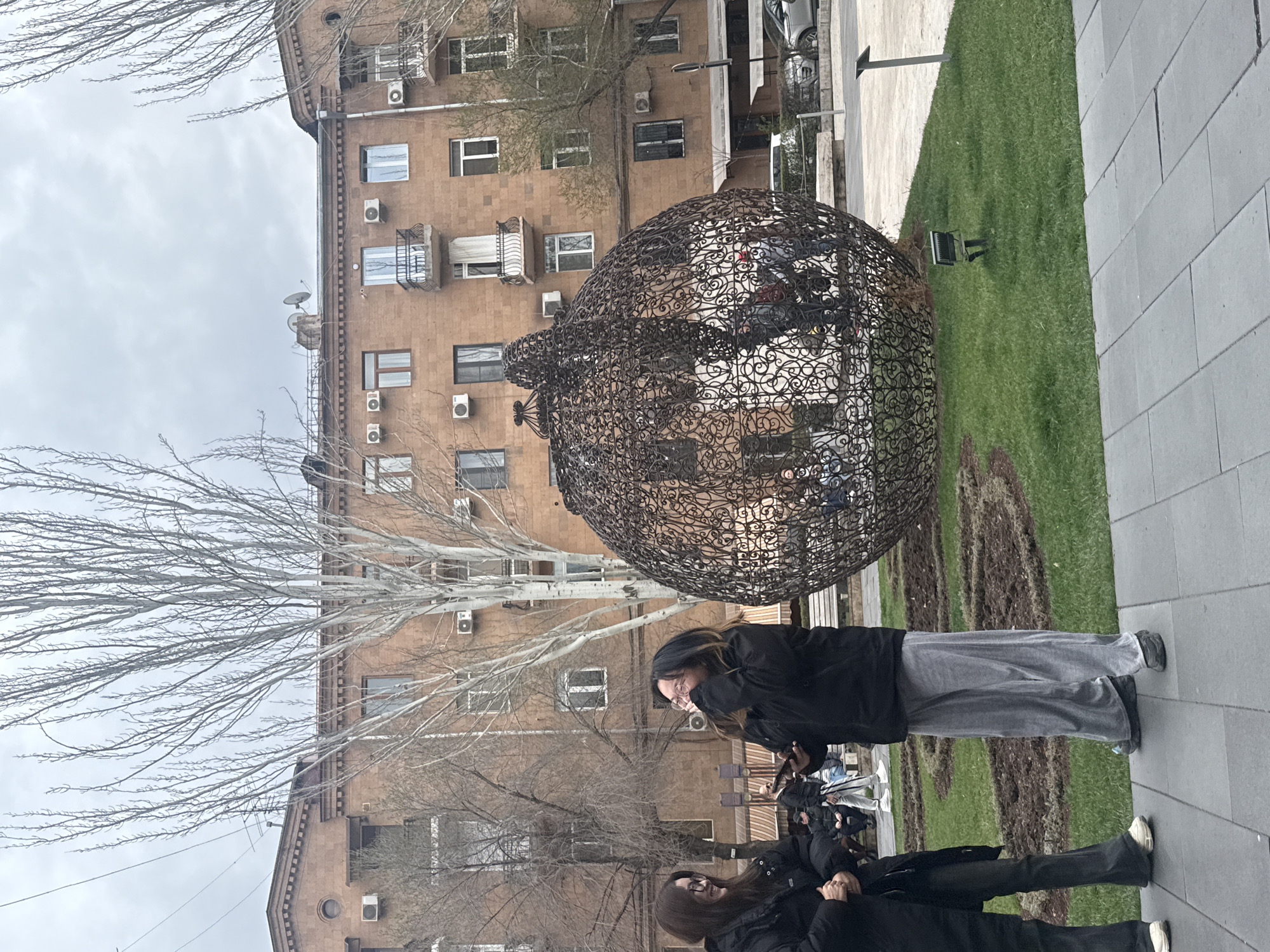 Casual moments in Yerevan: street conversation and iPad unboxing